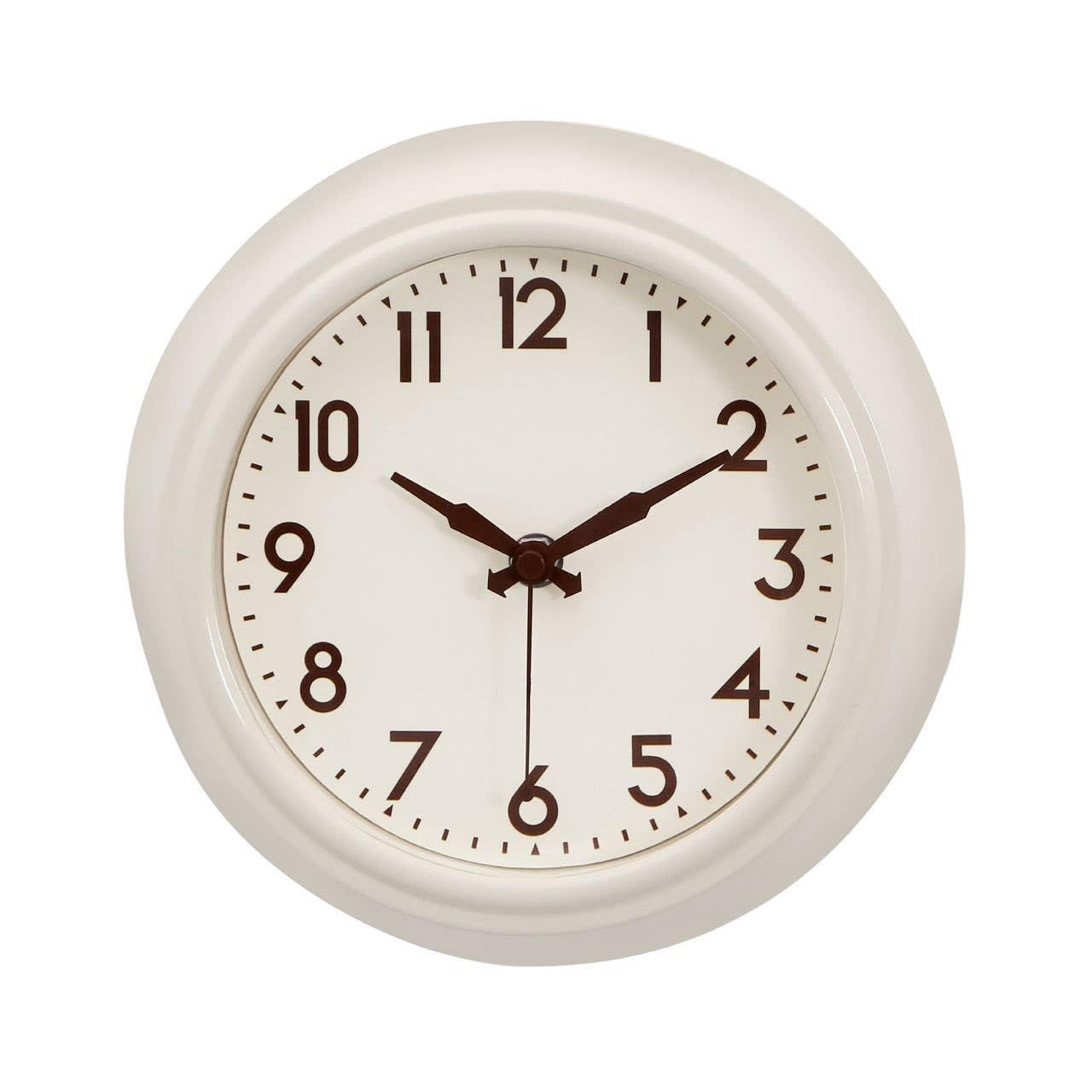 Maddox Cream Metal White Face Wall Clock | Kaiku