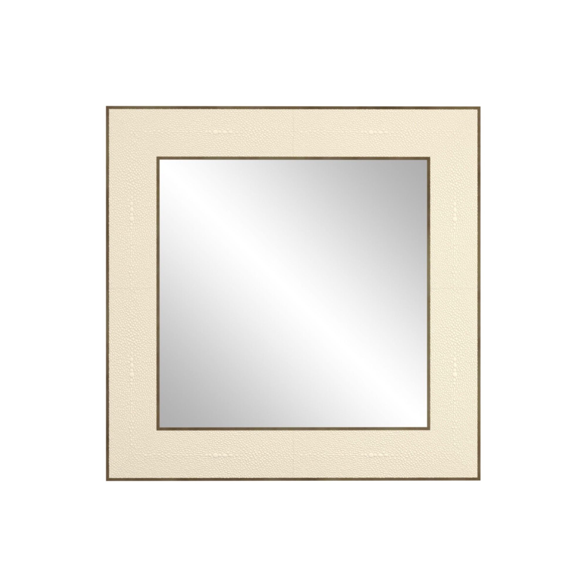 Hampton Ivory Shagreen Square Wall Mirror | Kaiku