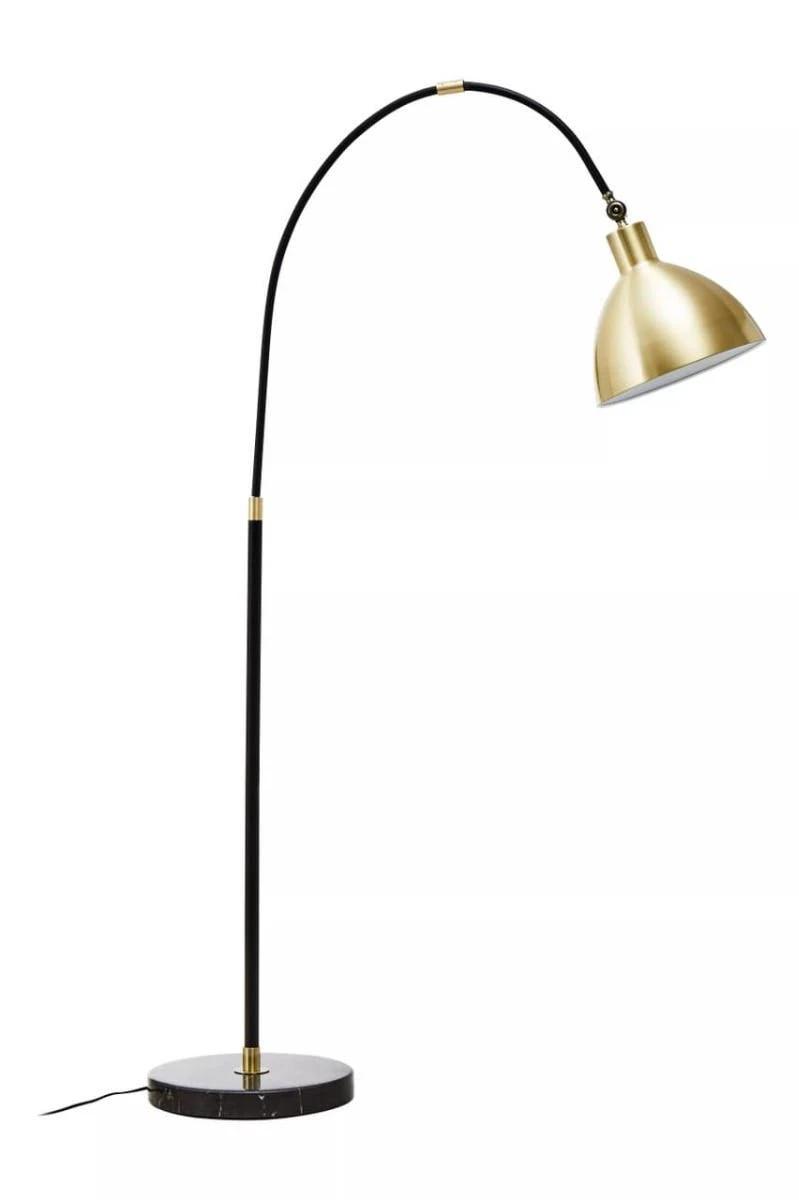 Newton Gold Finish Metal Shade Floor Lamp | Kaiku