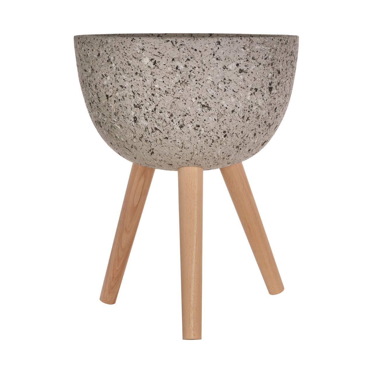Darnell Medium Grey Speckled Planter | Kaiku