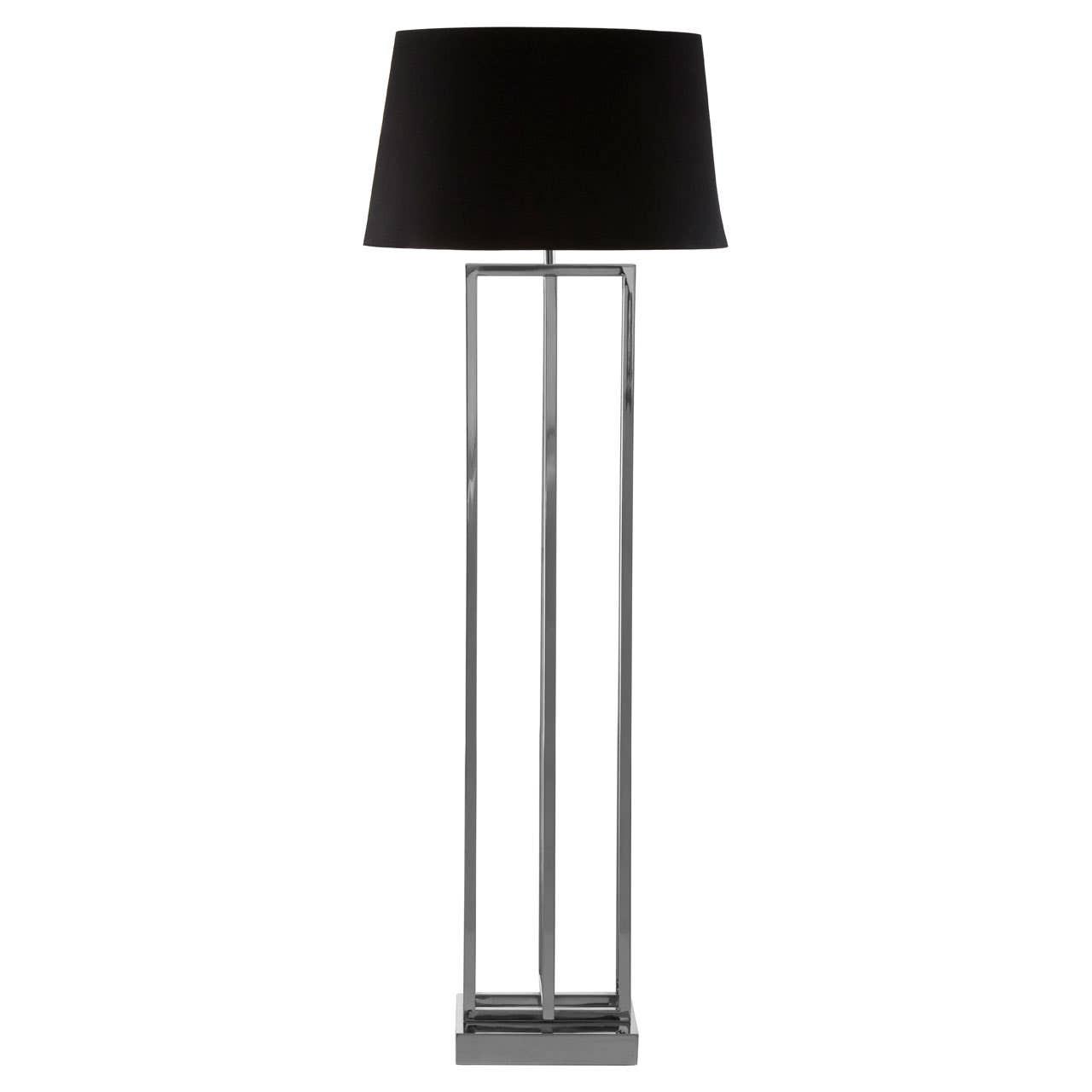Skye Nickel Finish Rectangular Floor Lamp | Kaiku