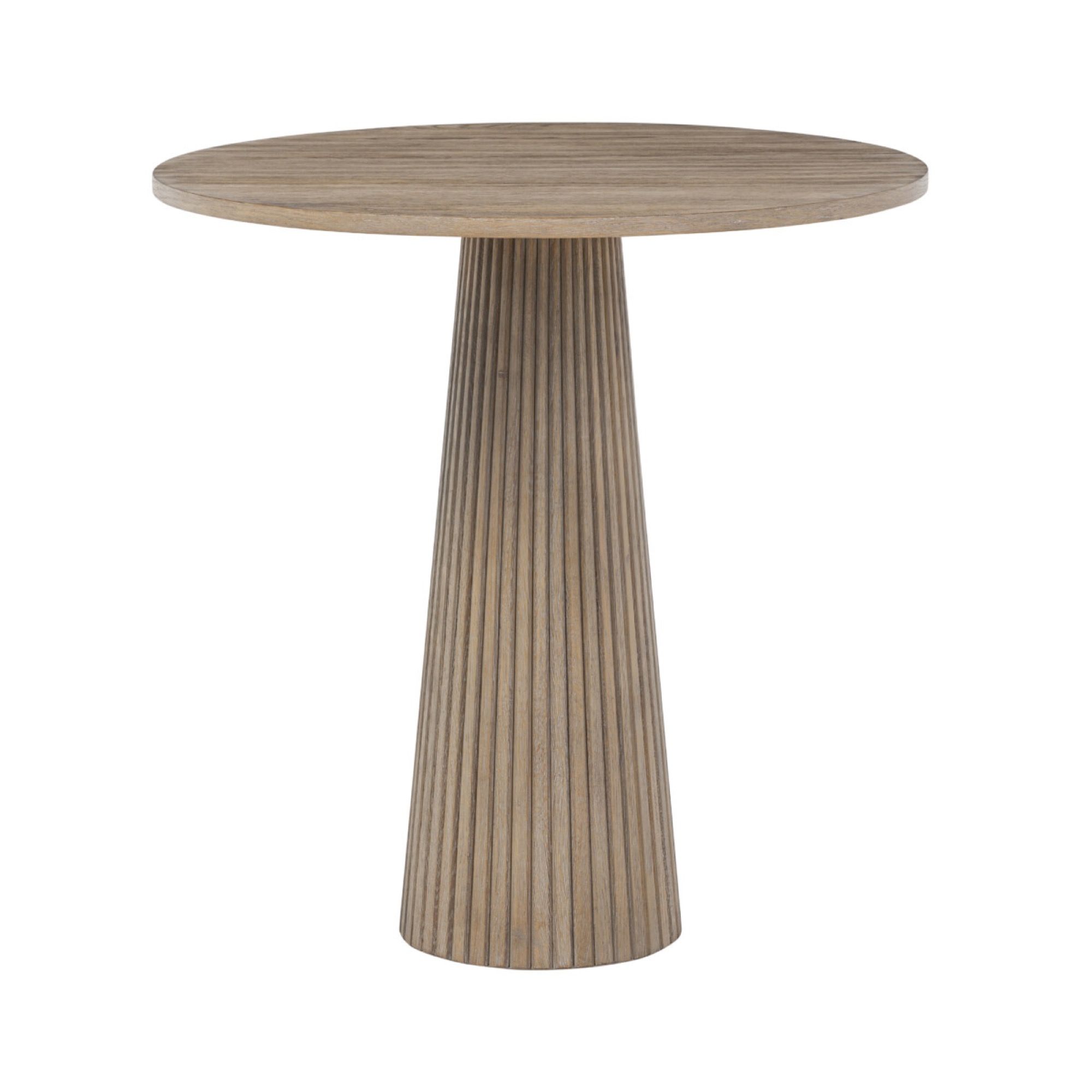 Leckford Ribbed Black Oak Occasional Table | Kaiku