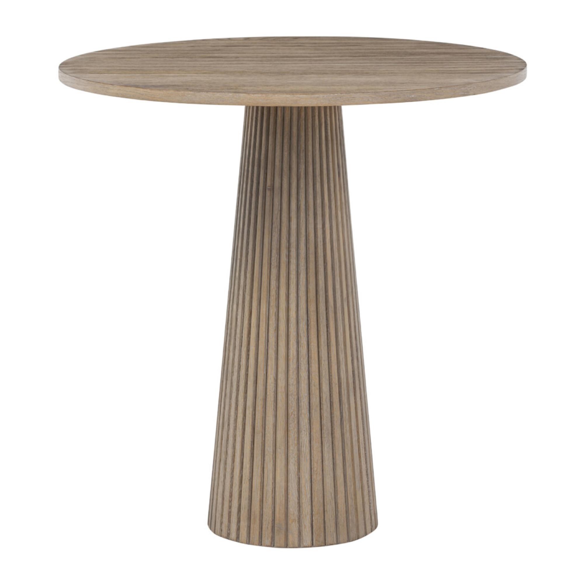 Leckford Ribbed Black Oak Occasional Table | Kaiku