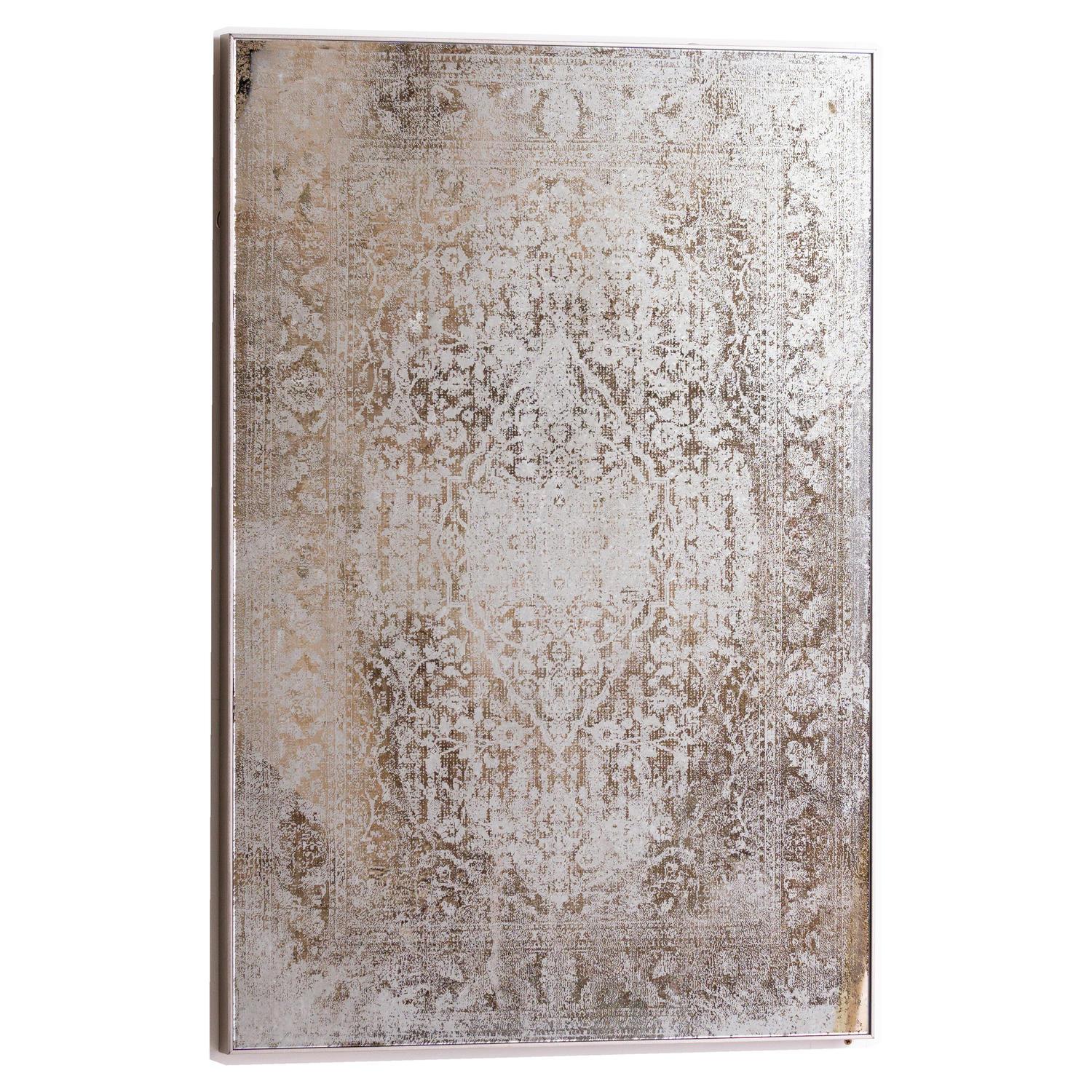 Antique Etched foxed Wall Art Mirror | Kaiku