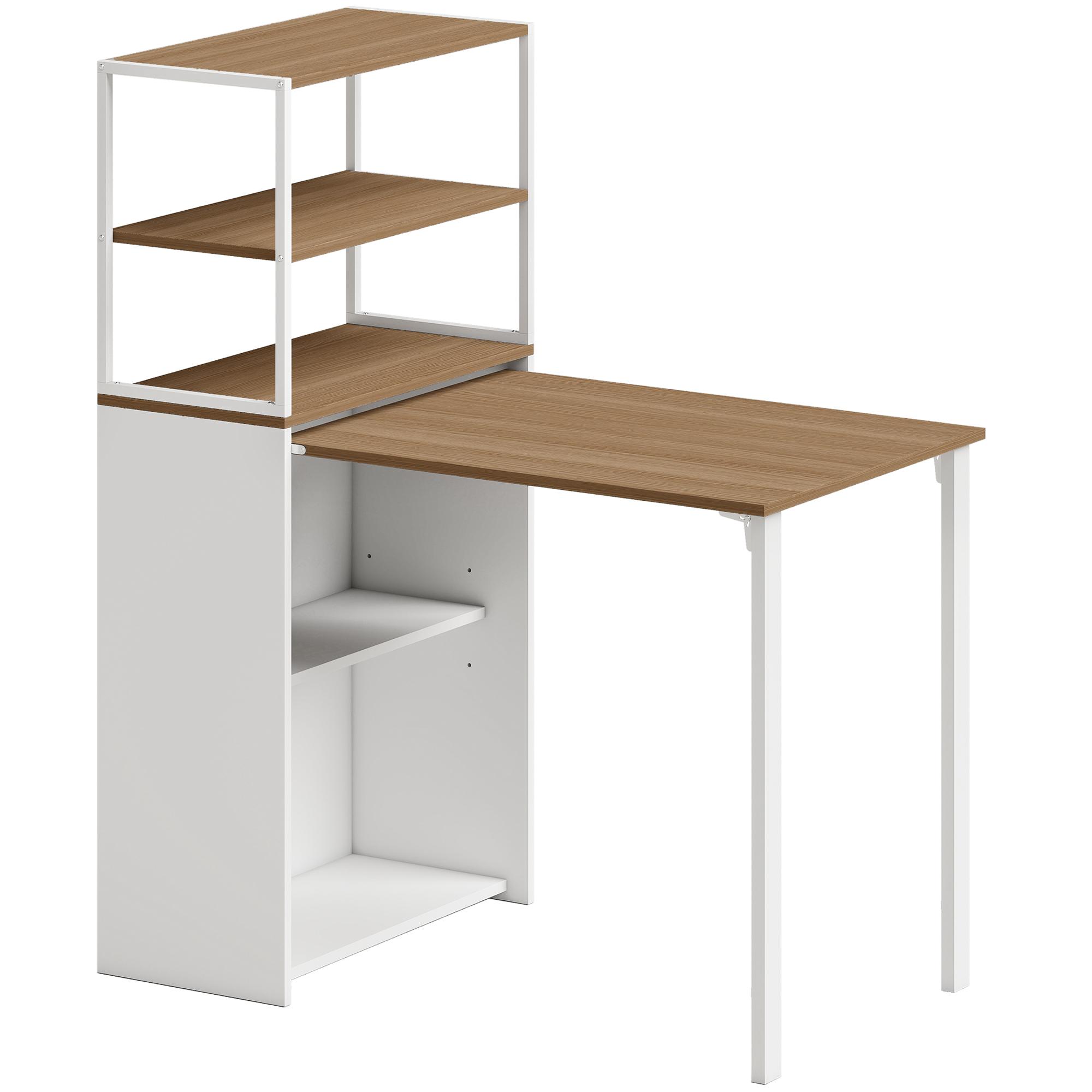 Folding Wall-Mounted Work Table, Natural | Kaiku