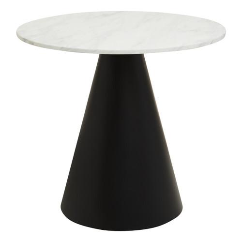 Azalea Round White Marble Top Dining Table | Kaiku