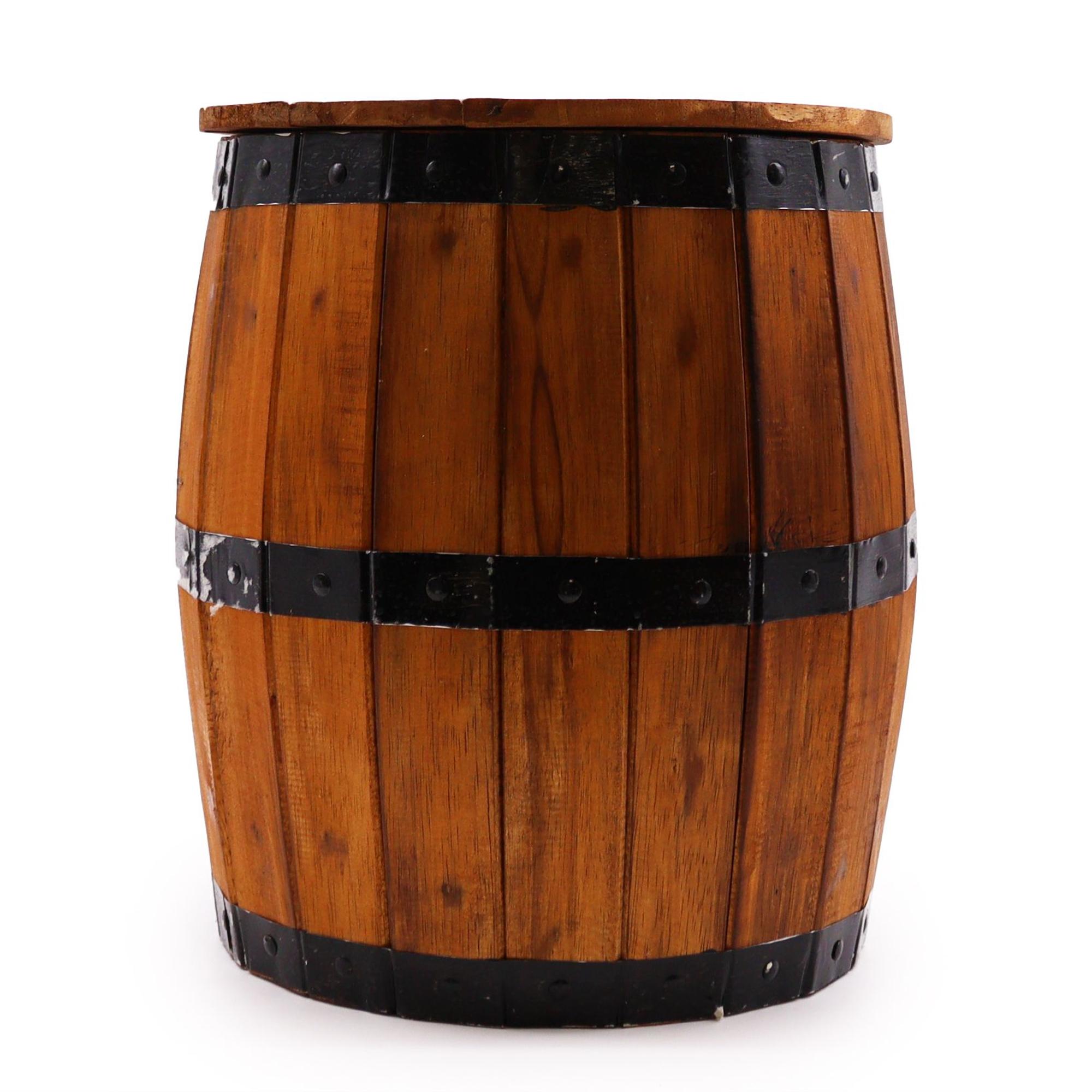 Natural Wooden Beer Barrel Storage Stool | Kaiku