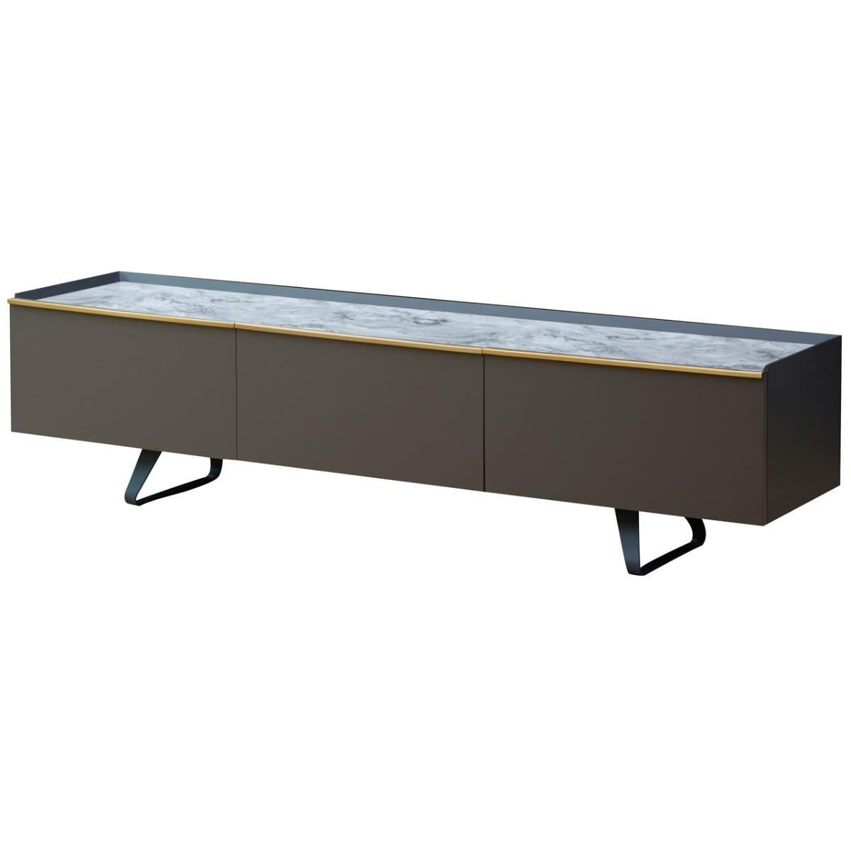Spezia Grey Marble Top Media Unit | Kaiku