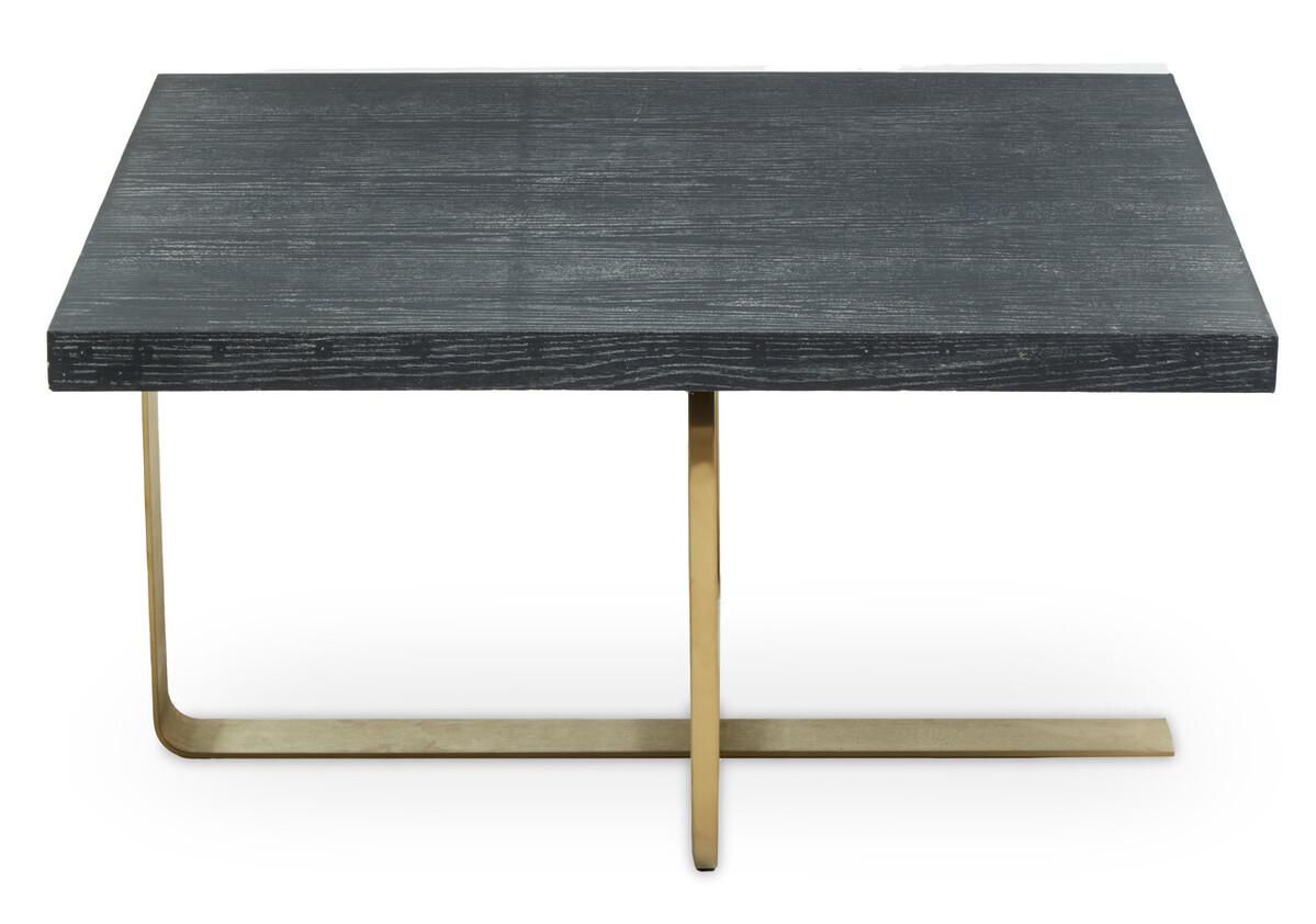 Lena Oak Veneer Coffee Table with Brushed Gold Legs | Kaiku
