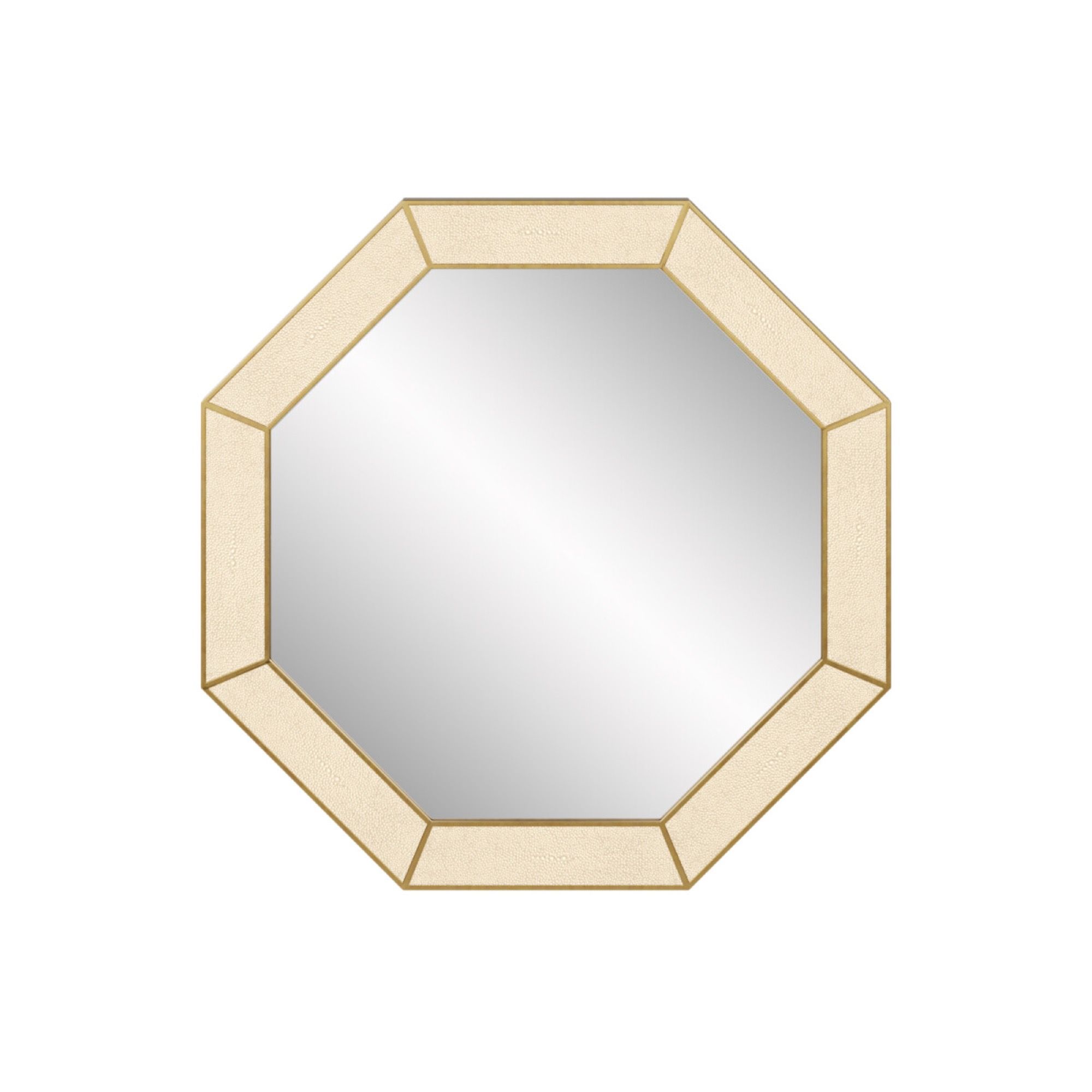 Hampton Ivory Octagonal Wall Mirror | Kaiku