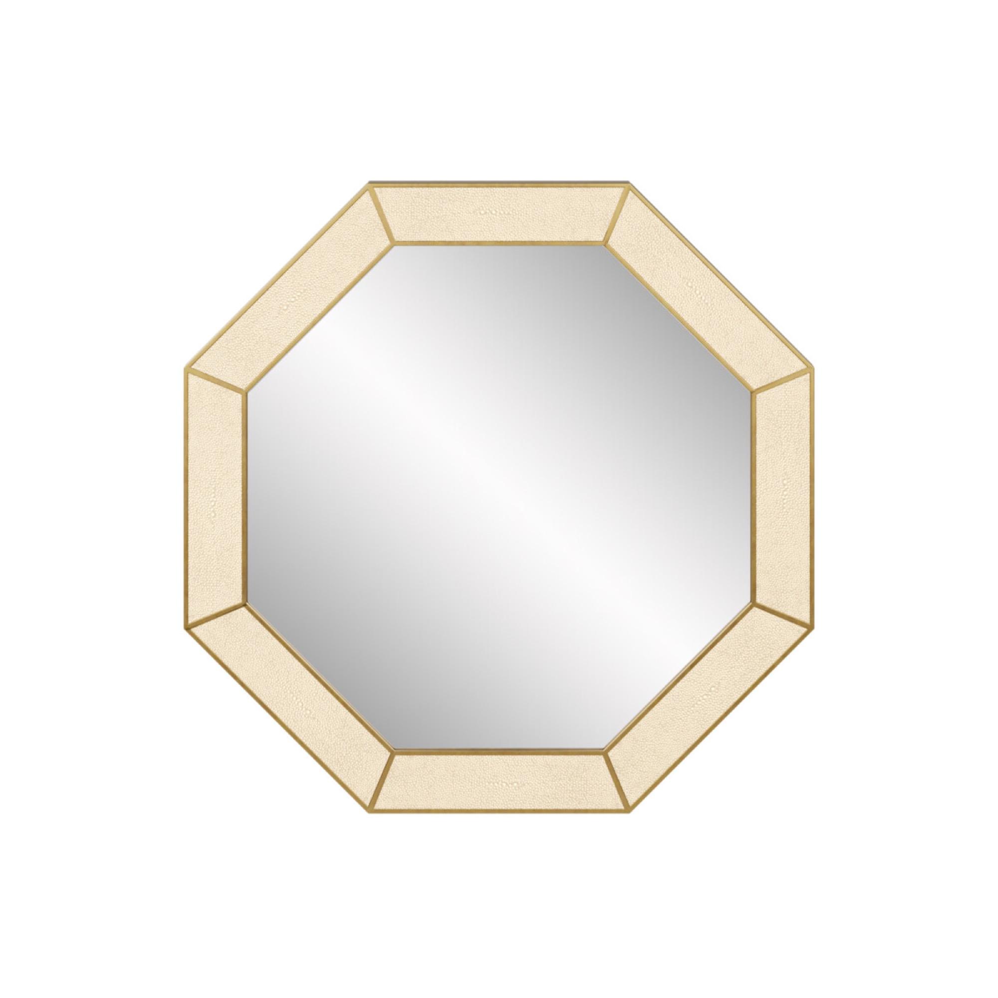 Hampton Ivory Octagonal Wall Mirror | Kaiku