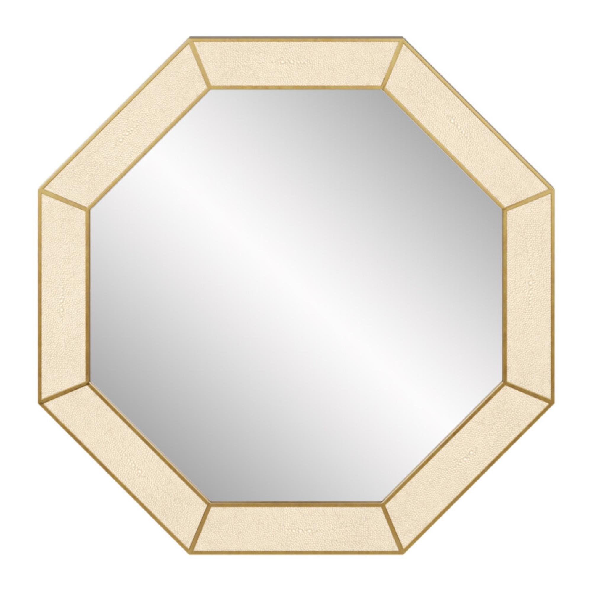 Hampton Ivory Octagonal Wall Mirror | Kaiku