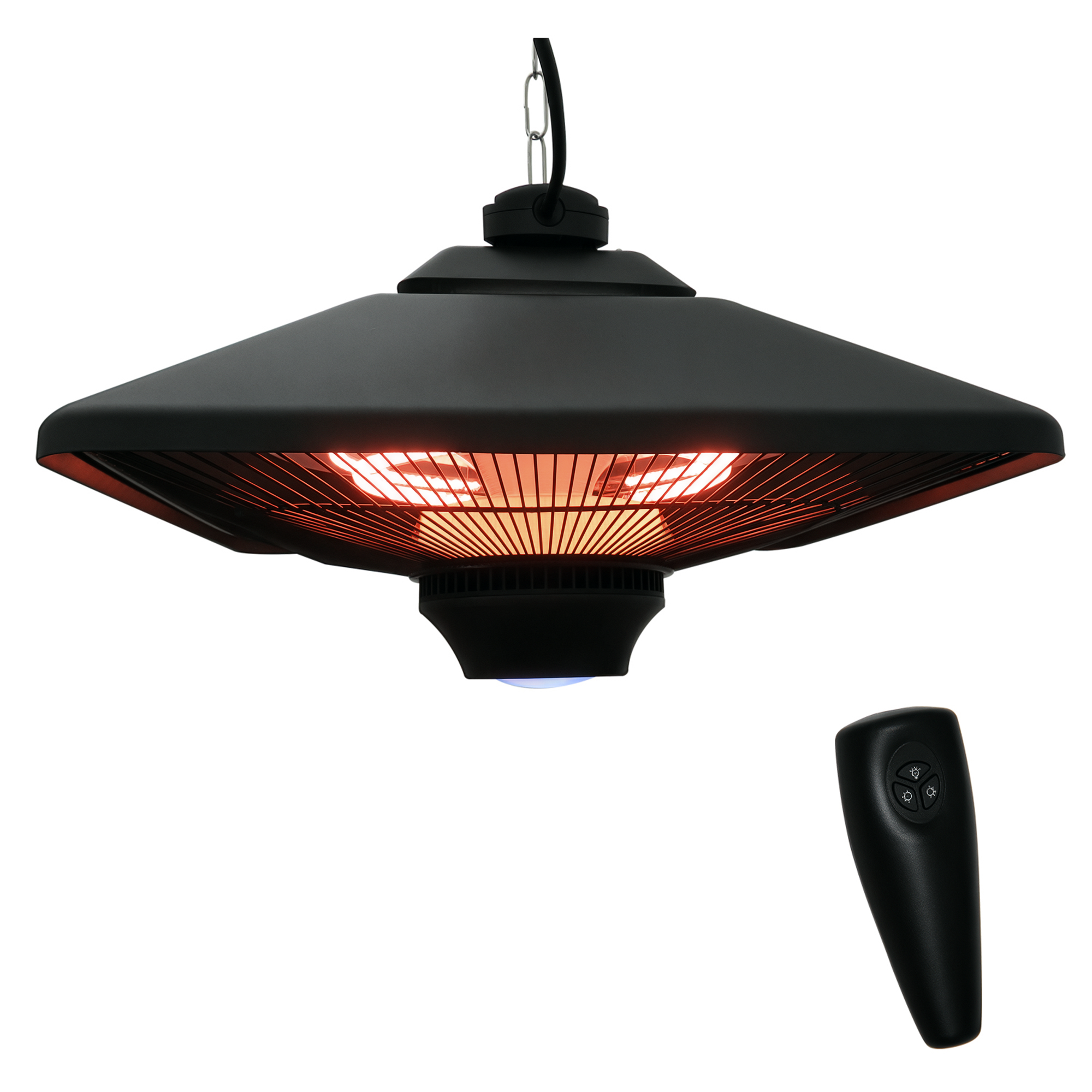 Hanging Electric Patio Heater, Black | Kaiku