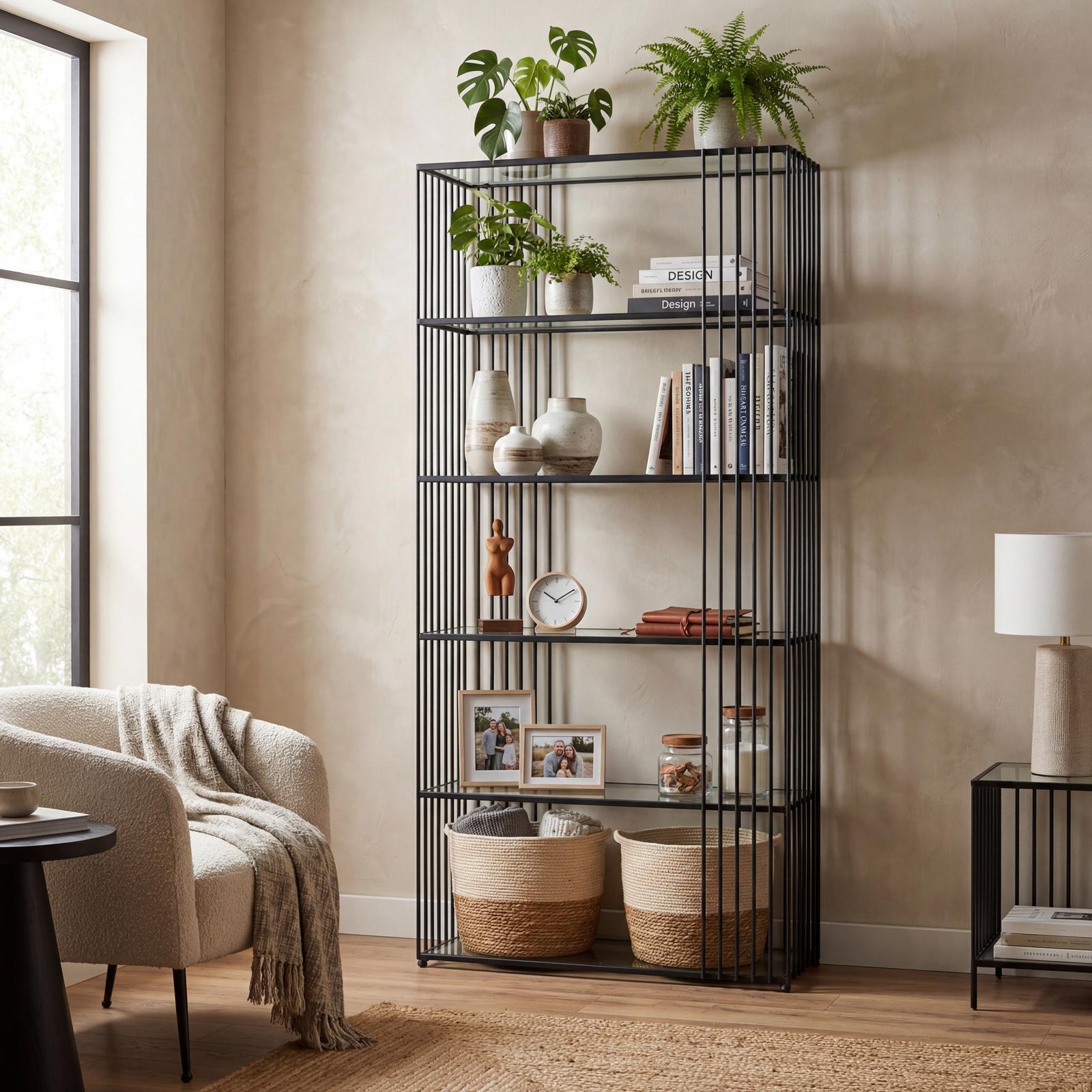 Alto Shelf Unit With Glass Shelves | Kaiku