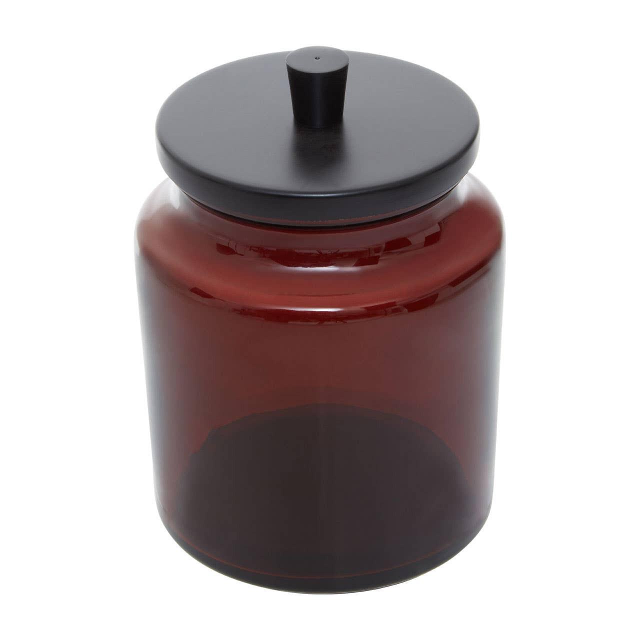 Allegra Brown Glass Bathroom Jar | Kaiku