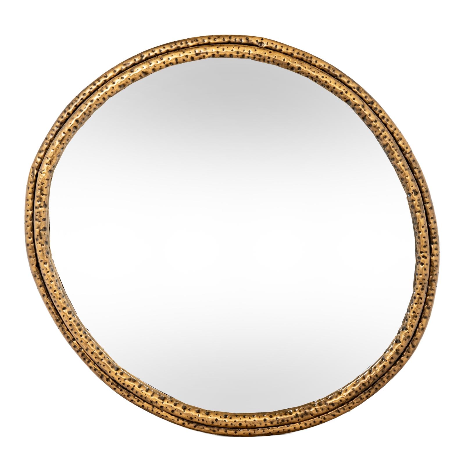 Nahla Small Mirror With Dimpled Frame | Kaiku