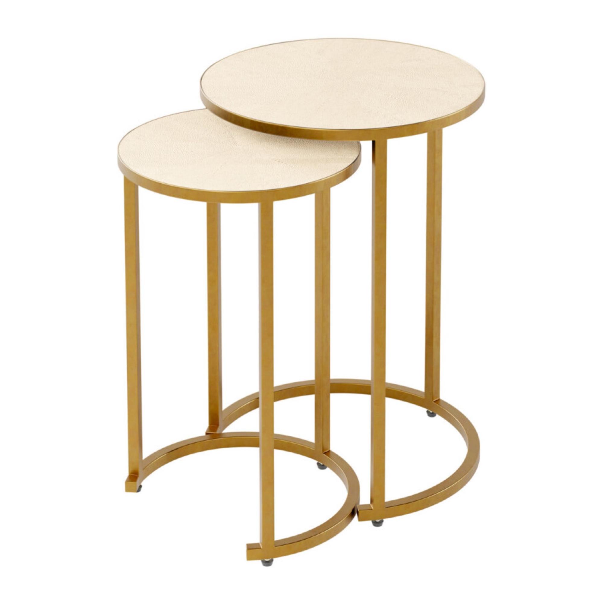 Hampton Ivory Shagreen Nest of Tables | Kaiku
