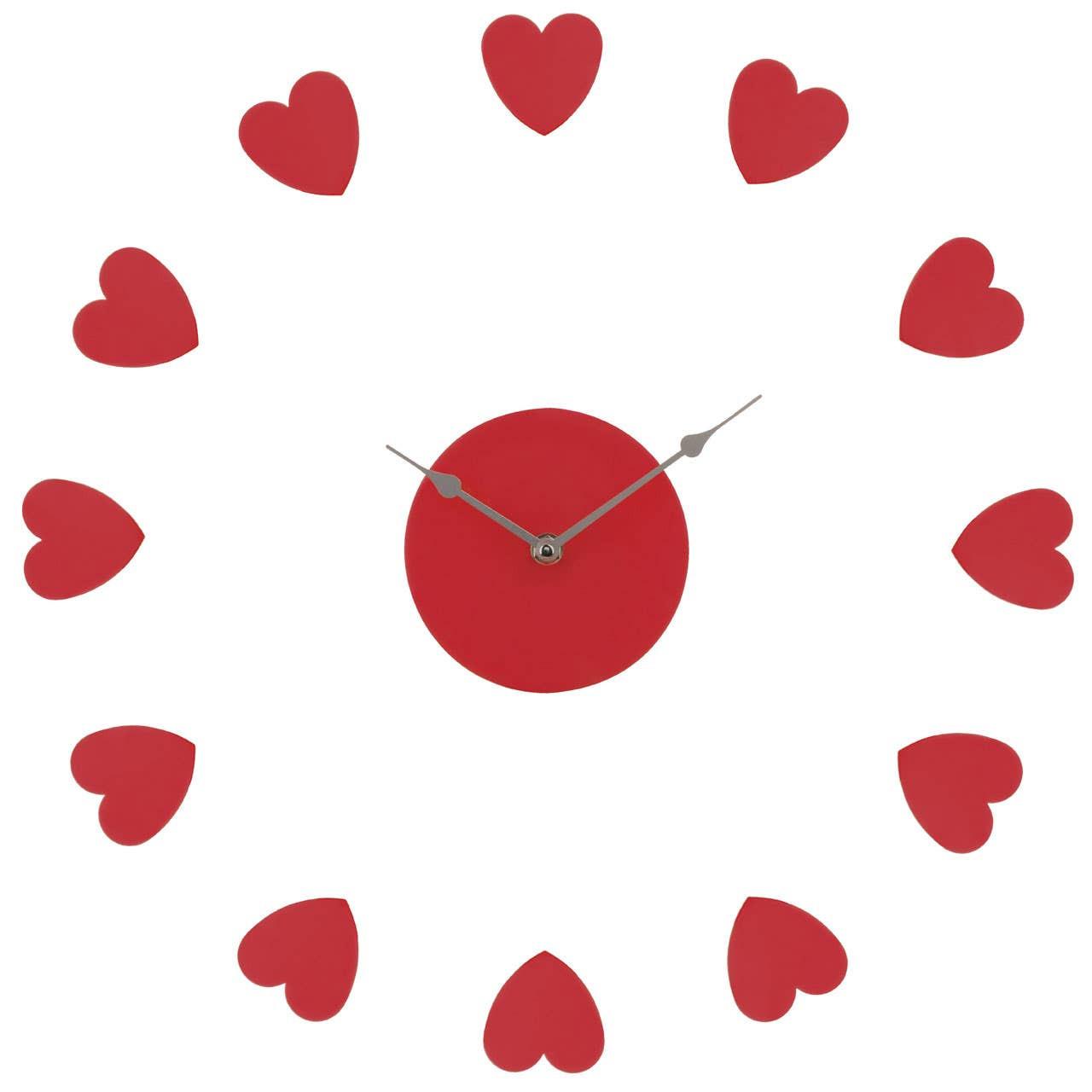 Verdian Red Heart DIY Wall Clock | Kaiku