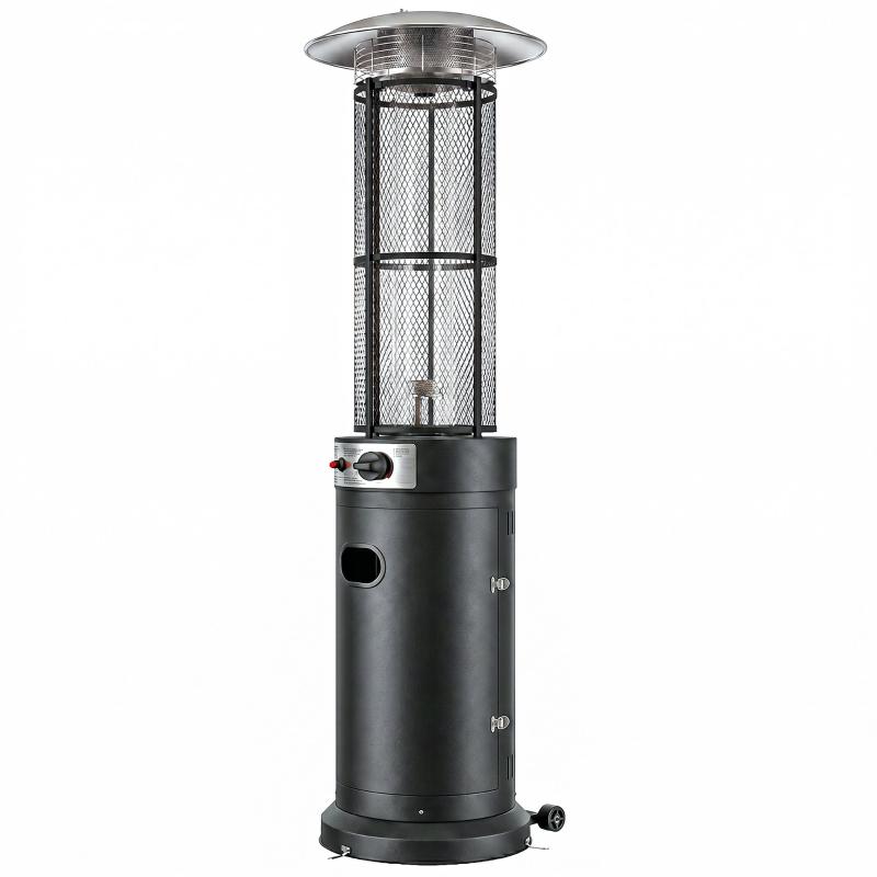 11kW Freestanding Gas Patio Heater, Black | Kaiku