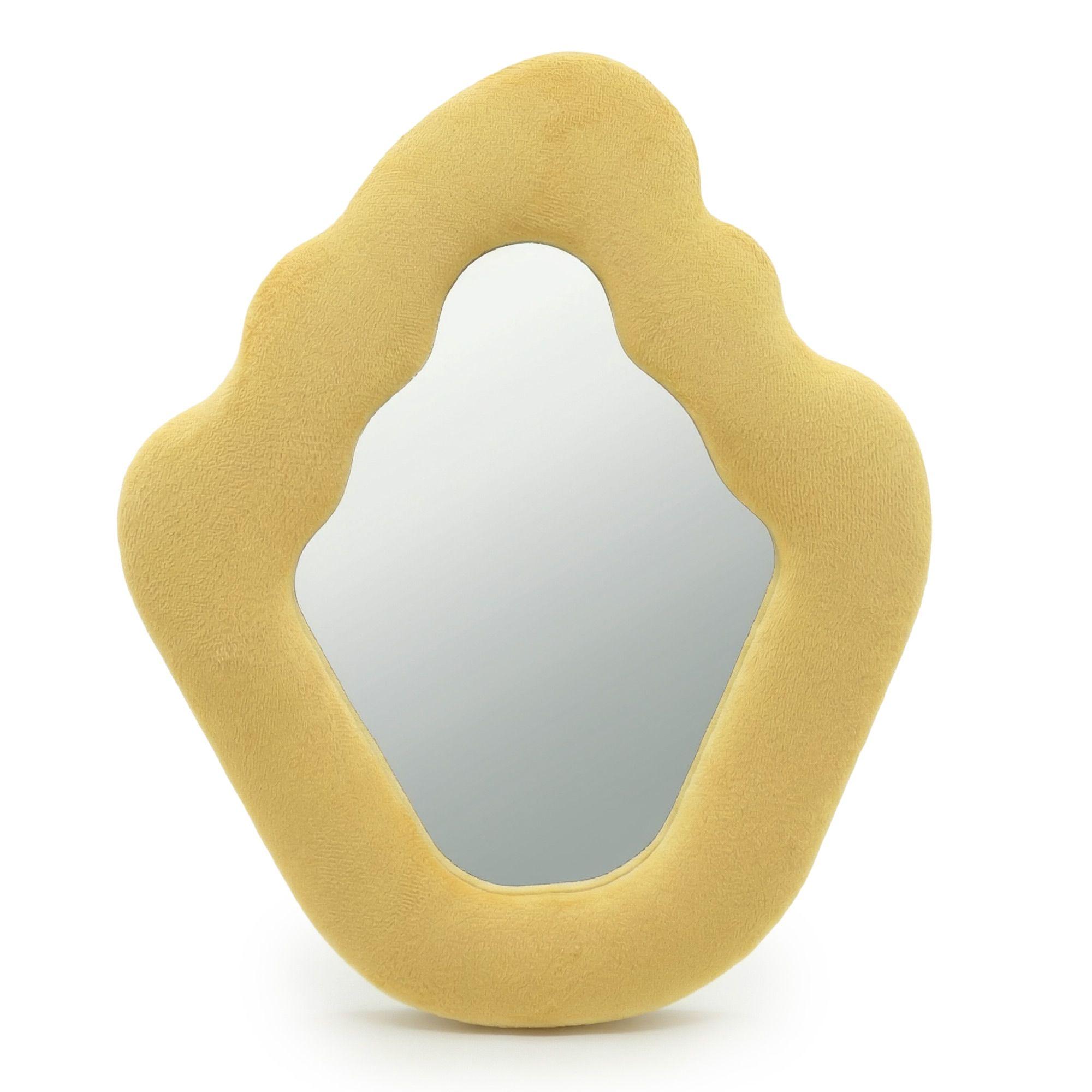 Soft Squiggly Mirror – Flame – Marigold (23x27.5x2.3cm) | Kaiku