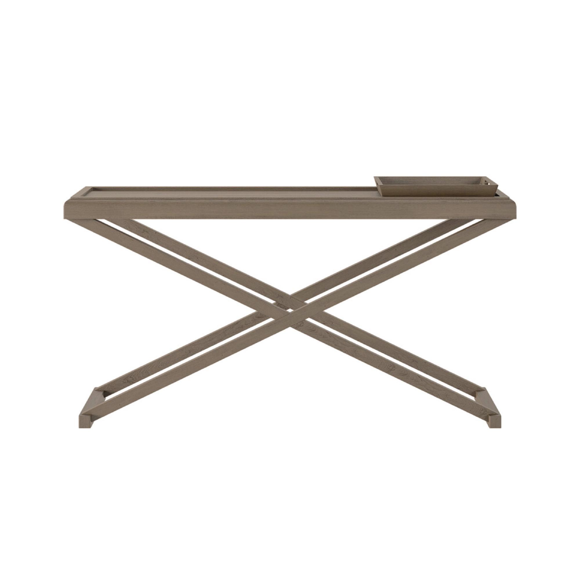 Bentley Grey Aged Oak Console Table | Kaiku