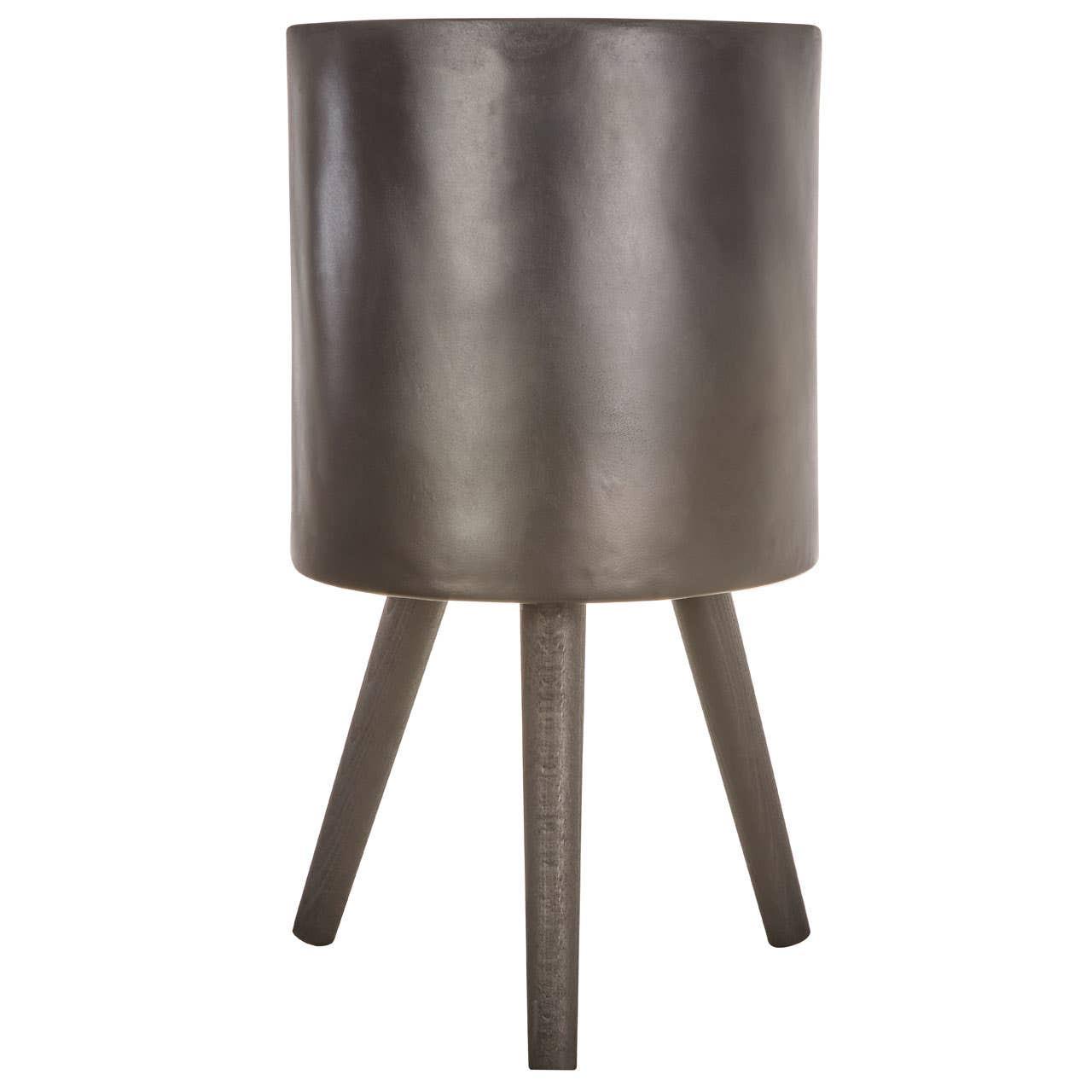 Darnell Large Black Finish Planter | Kaiku