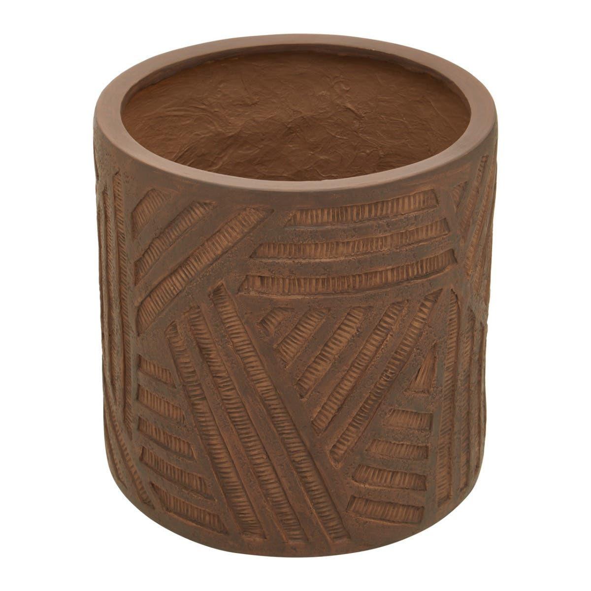 Darnell Brown Textured Planter | Kaiku