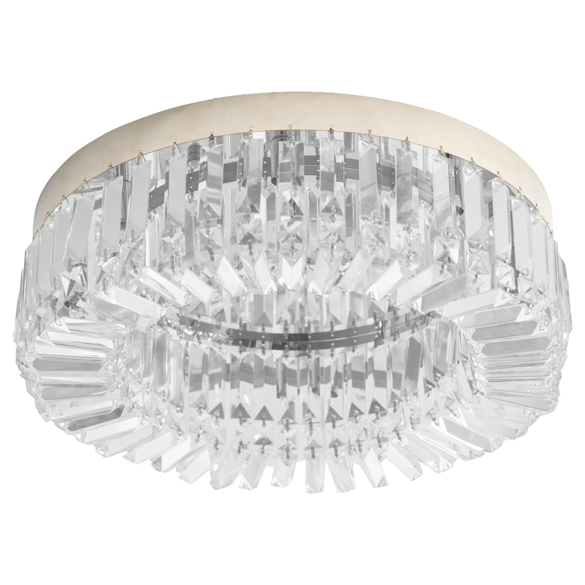 Eight-Light Crystal Pendant Chandelier, Silver | Kaiku