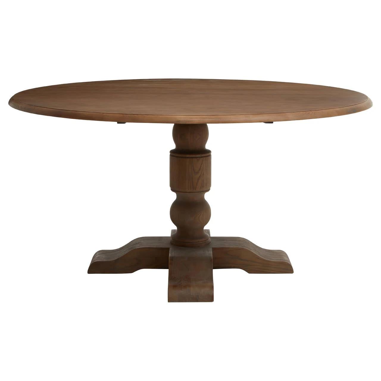 Parkside Dark Oak Wood Round Dining Table | Kaiku