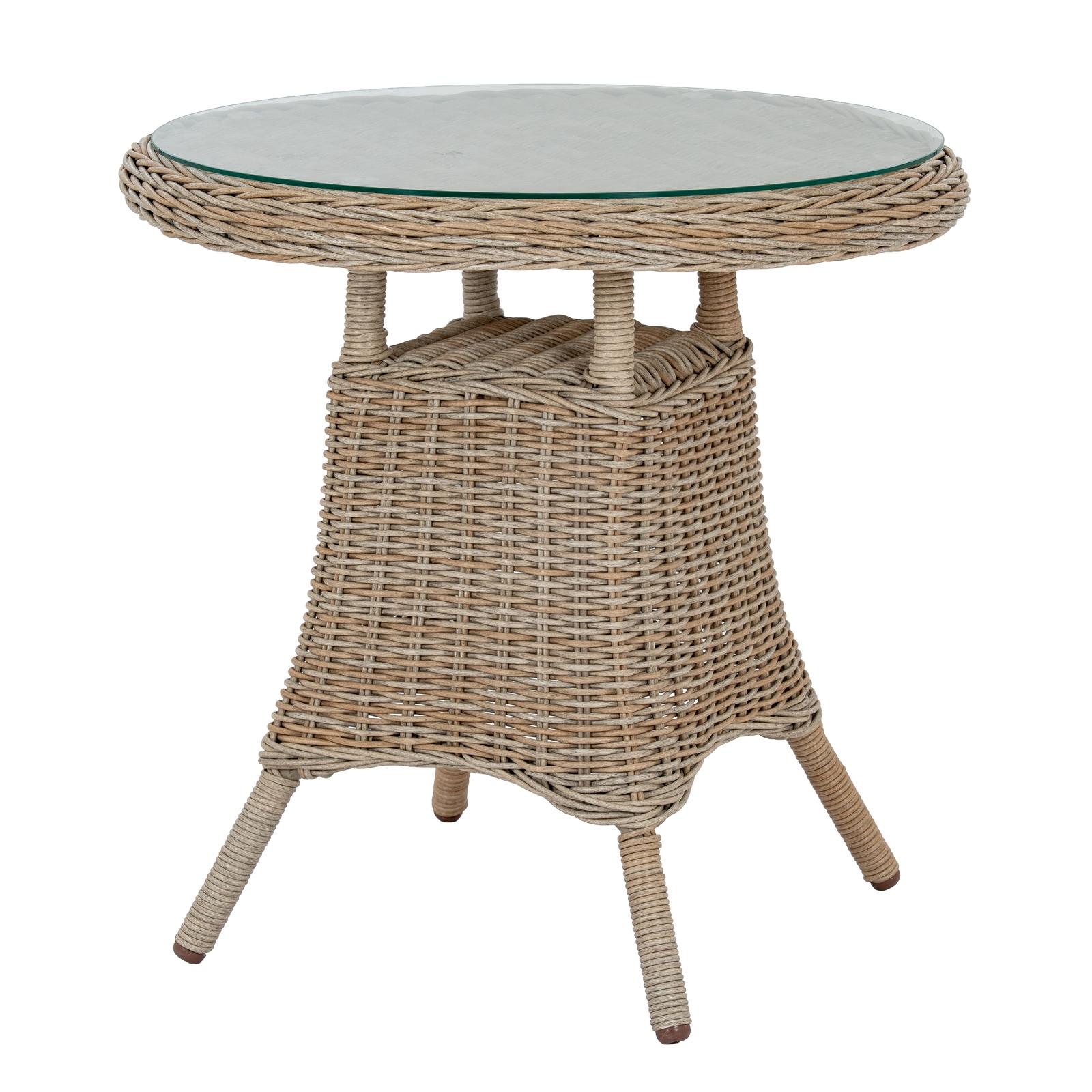 Amalfi Collection Outdoor Bistro Table With Wood Top | Kaiku