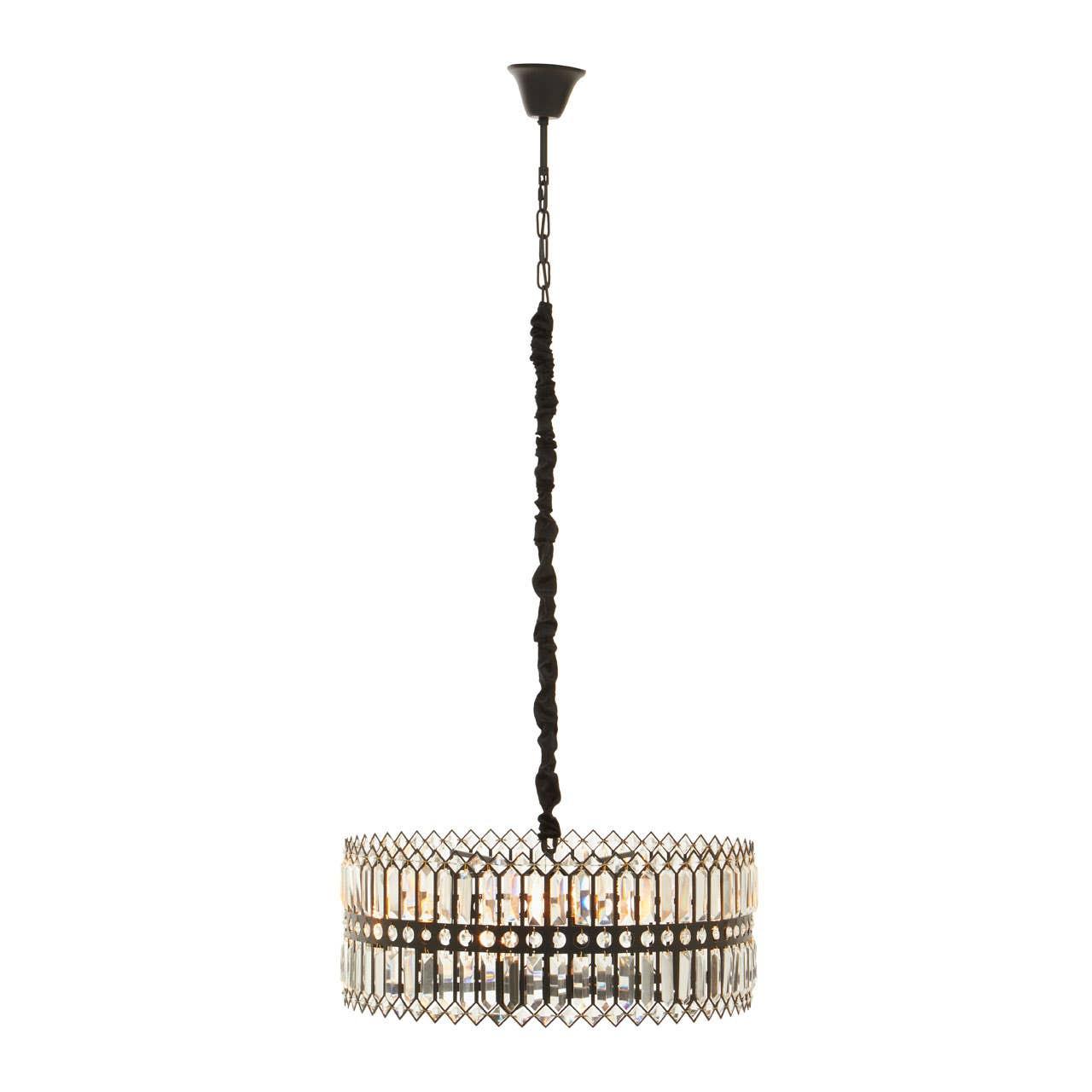 Babylon Six Bulb Black Crystal Chandelier | Kaiku