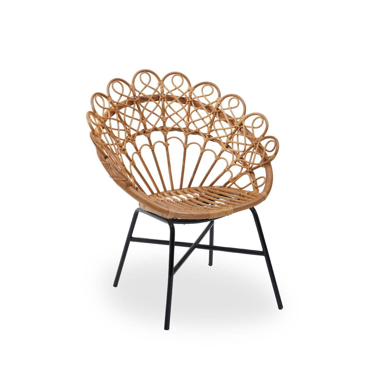 Java Natural Rattan Peacock Accent Chair | Kaiku