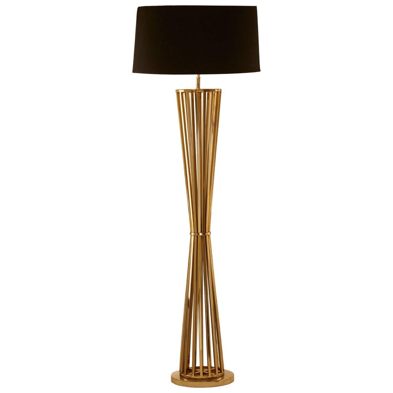 Skye Gold Finish And Twisted Base Floor Lamp | Kaiku