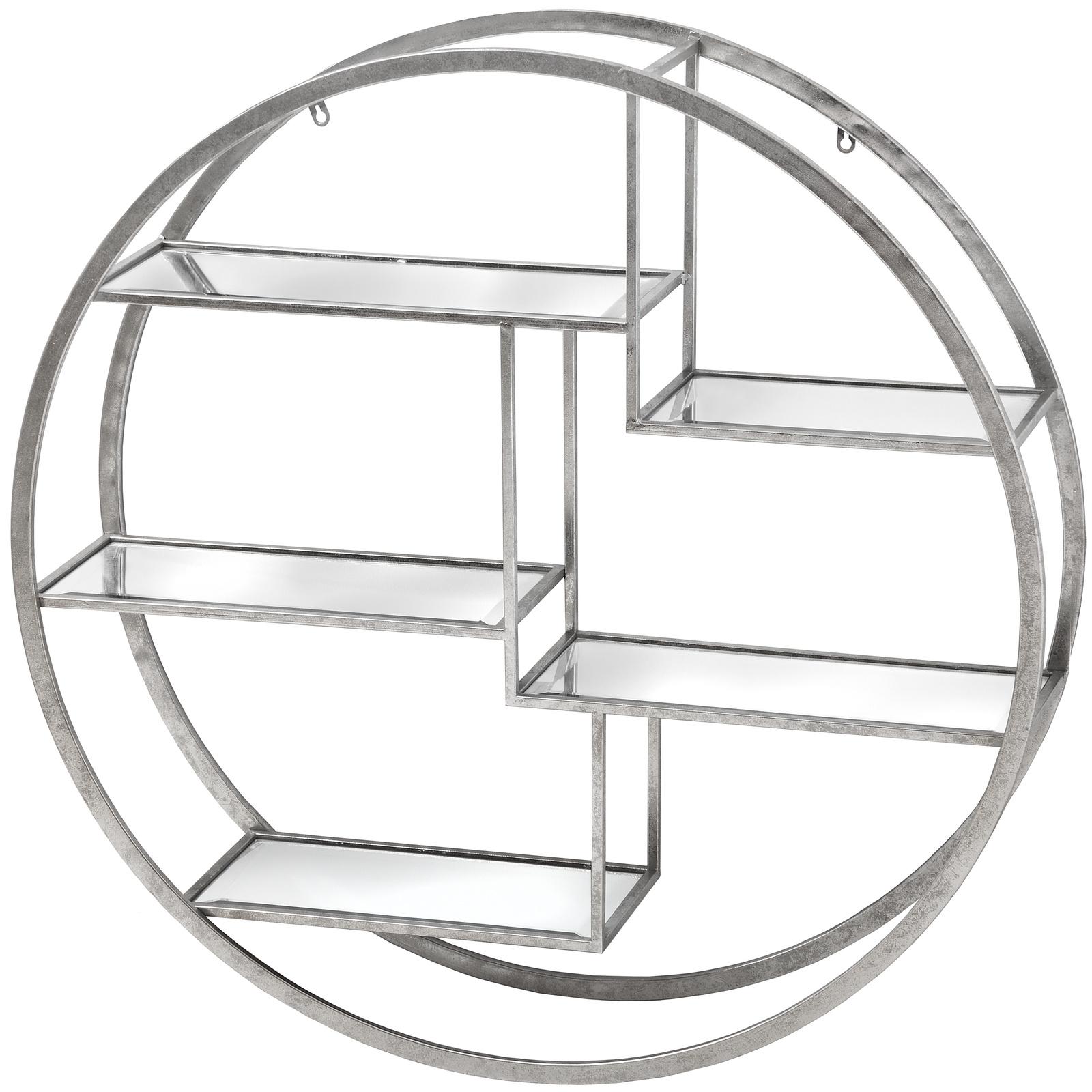 Large Circular Silver Wall Hanging Multi Shelf | Kaiku