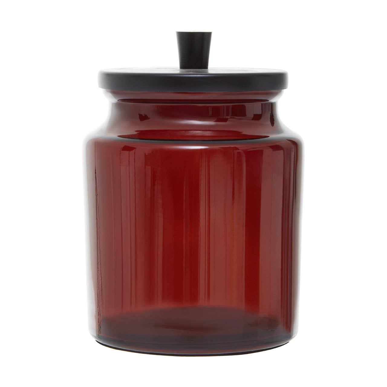 Allegra Brown Glass Bathroom Jar | Kaiku