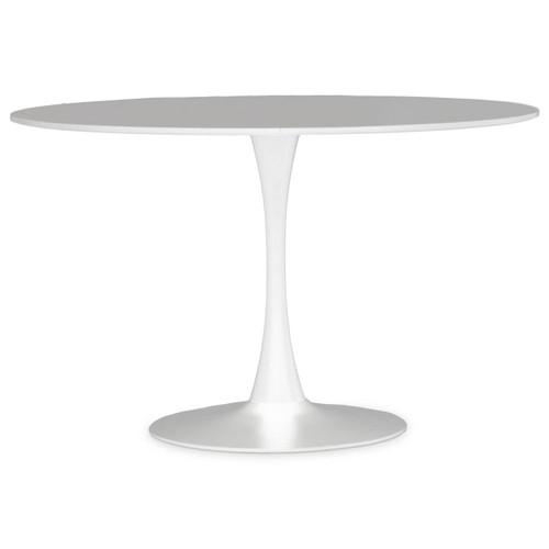 Laila Large White Round Dining Table | Kaiku
