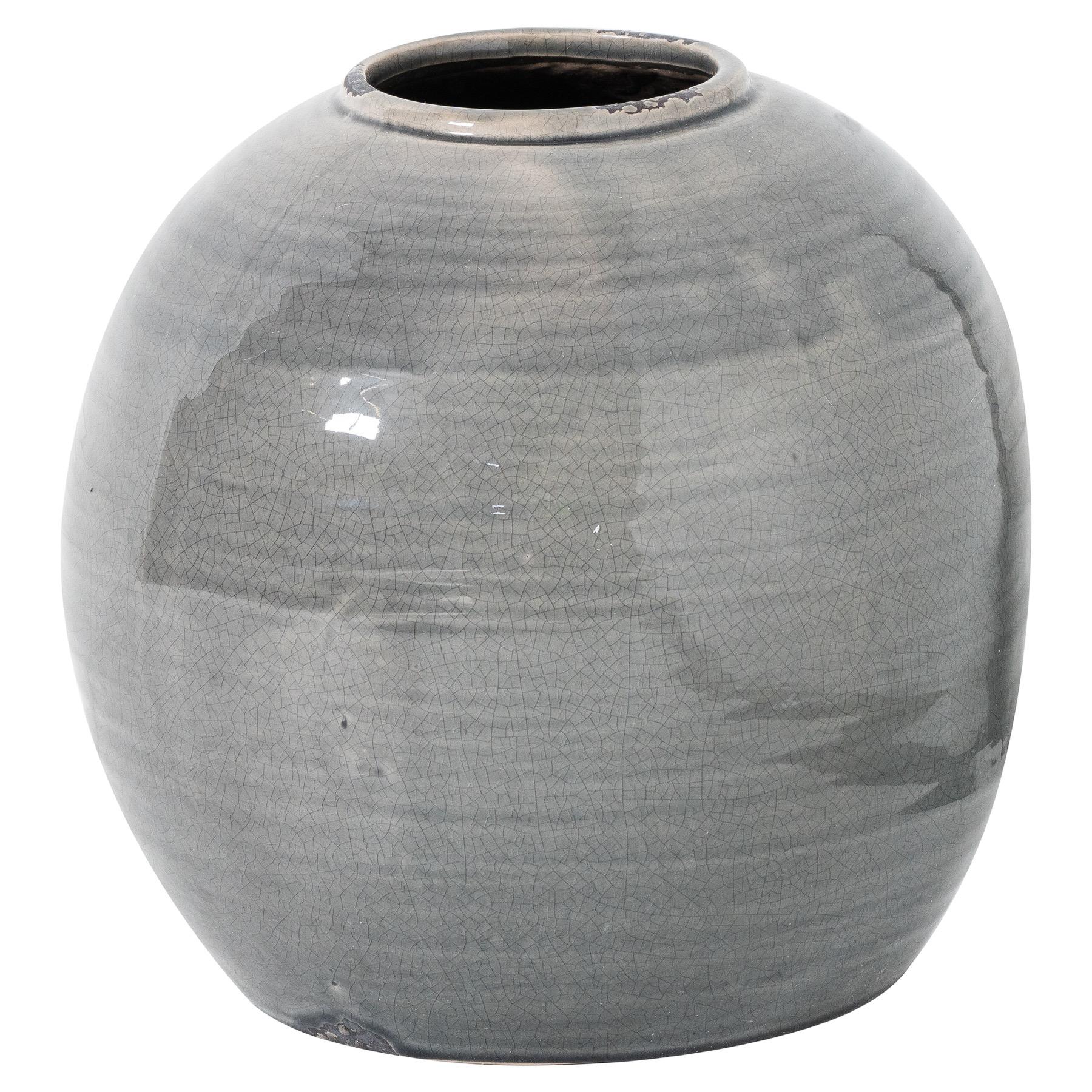 Garda Grey Glazed Tiber Vase | Kaiku
