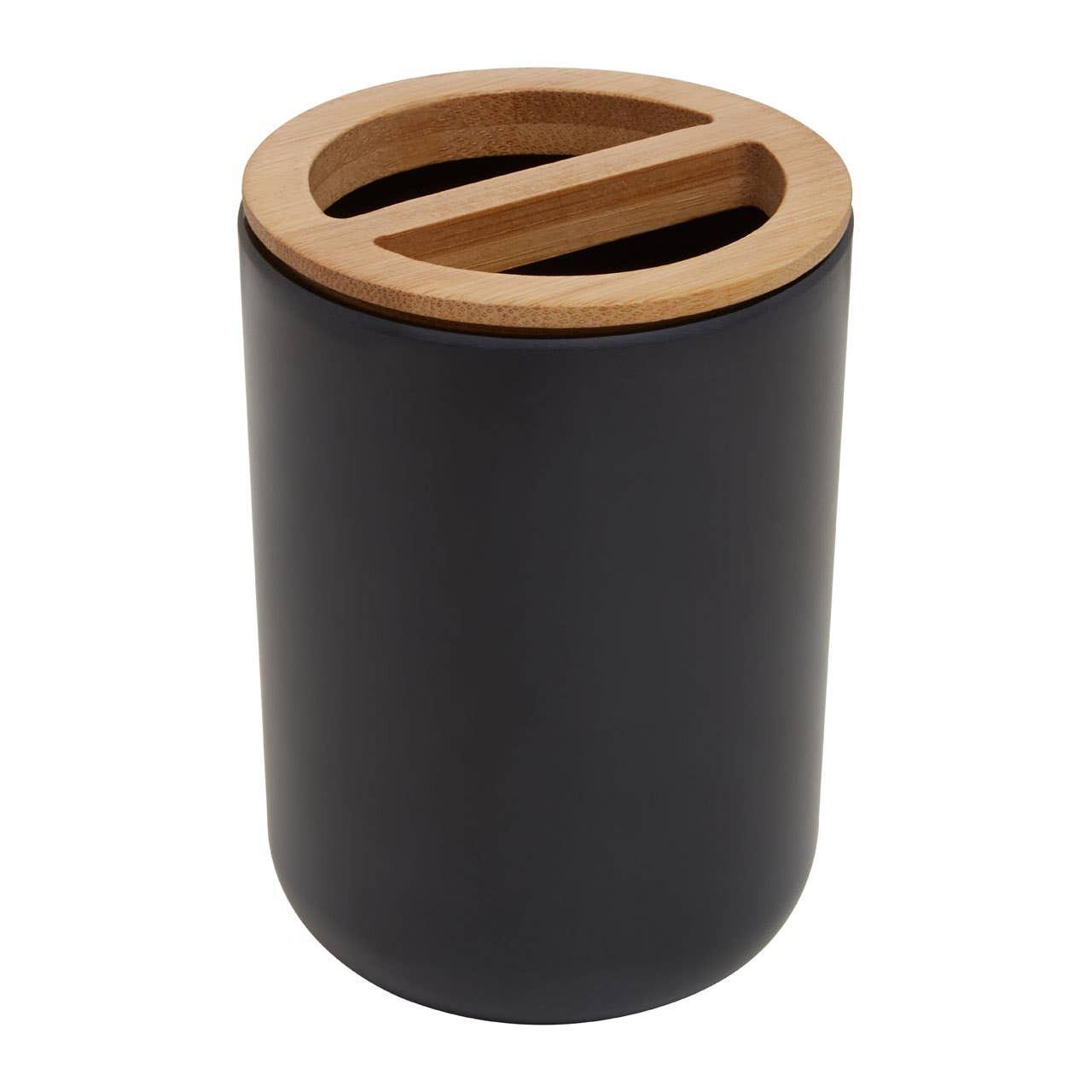 Canyon Black Toothbrush Holder | Kaiku