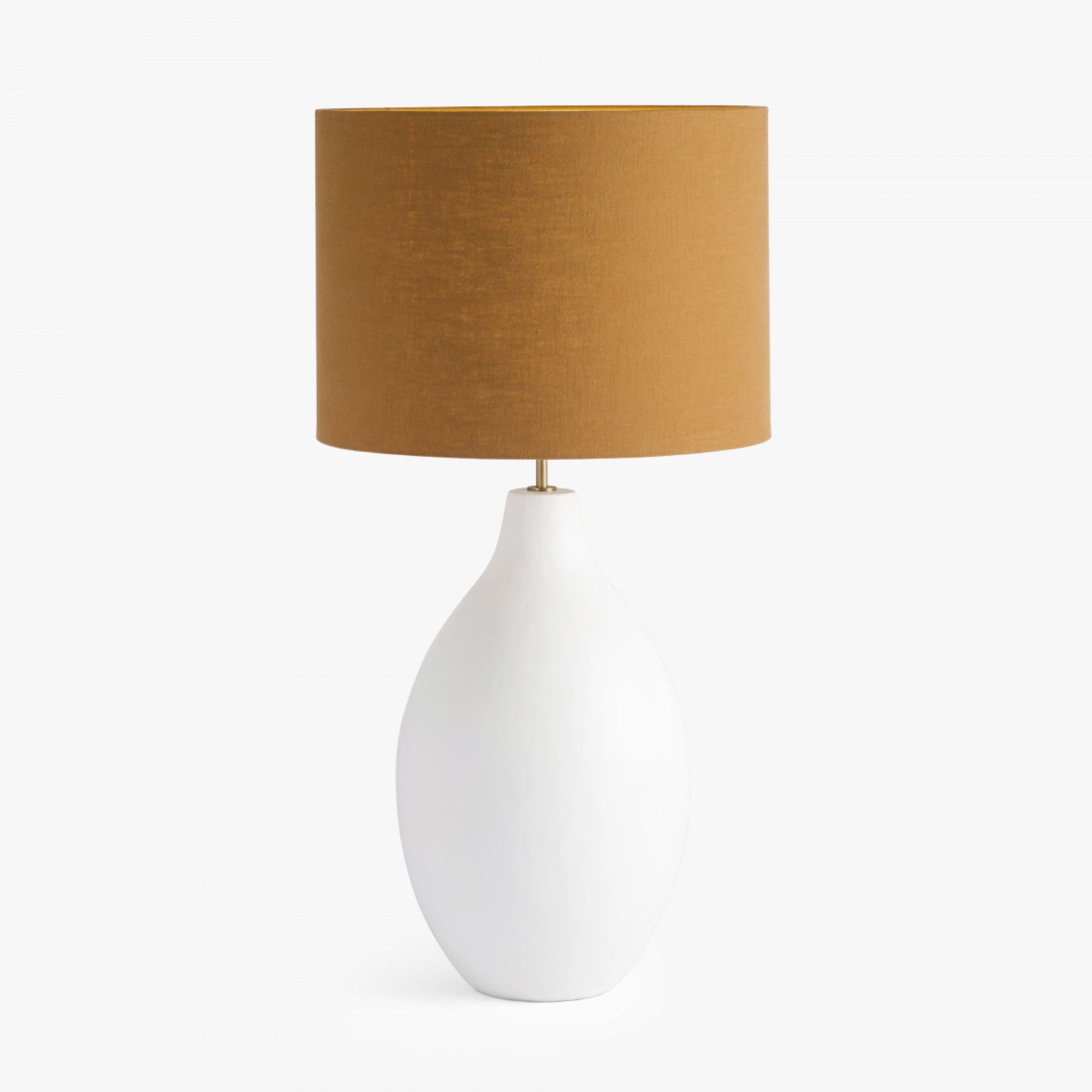 Large Round Gesso Table Lamp | Kaiku