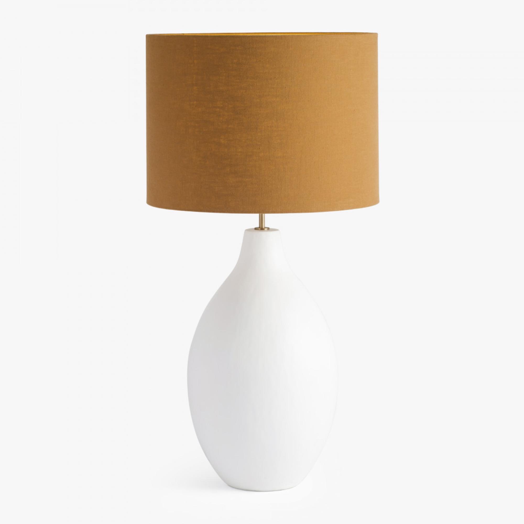 Large Round Gesso Table Lamp | Kaiku