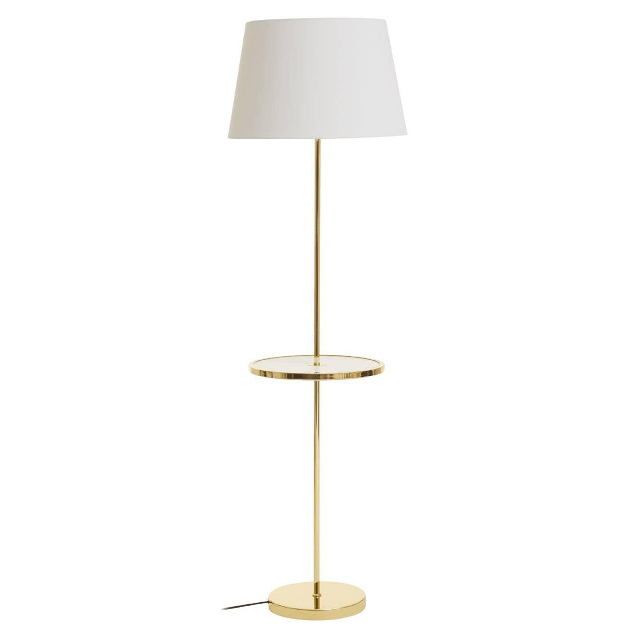 Stockholm Shiny Brass Tapered Floor Lamp | Kaiku