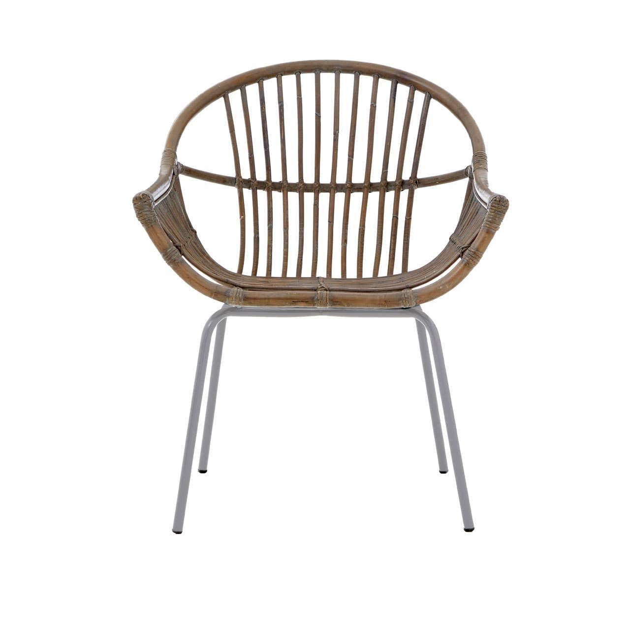 Lagom Grey Wash Natural Rattan Chair | Kaiku