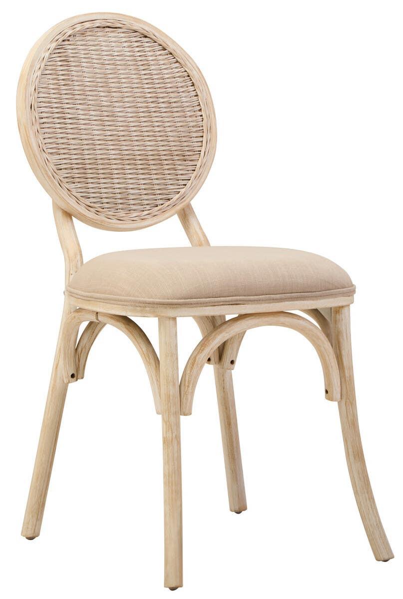Cebu White Wash Elm Wood Dining Chair | Kaiku
