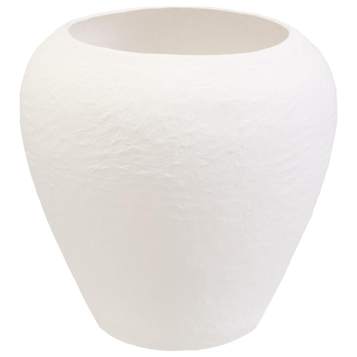Sanai White Cotton Mache Large Planter | Kaiku