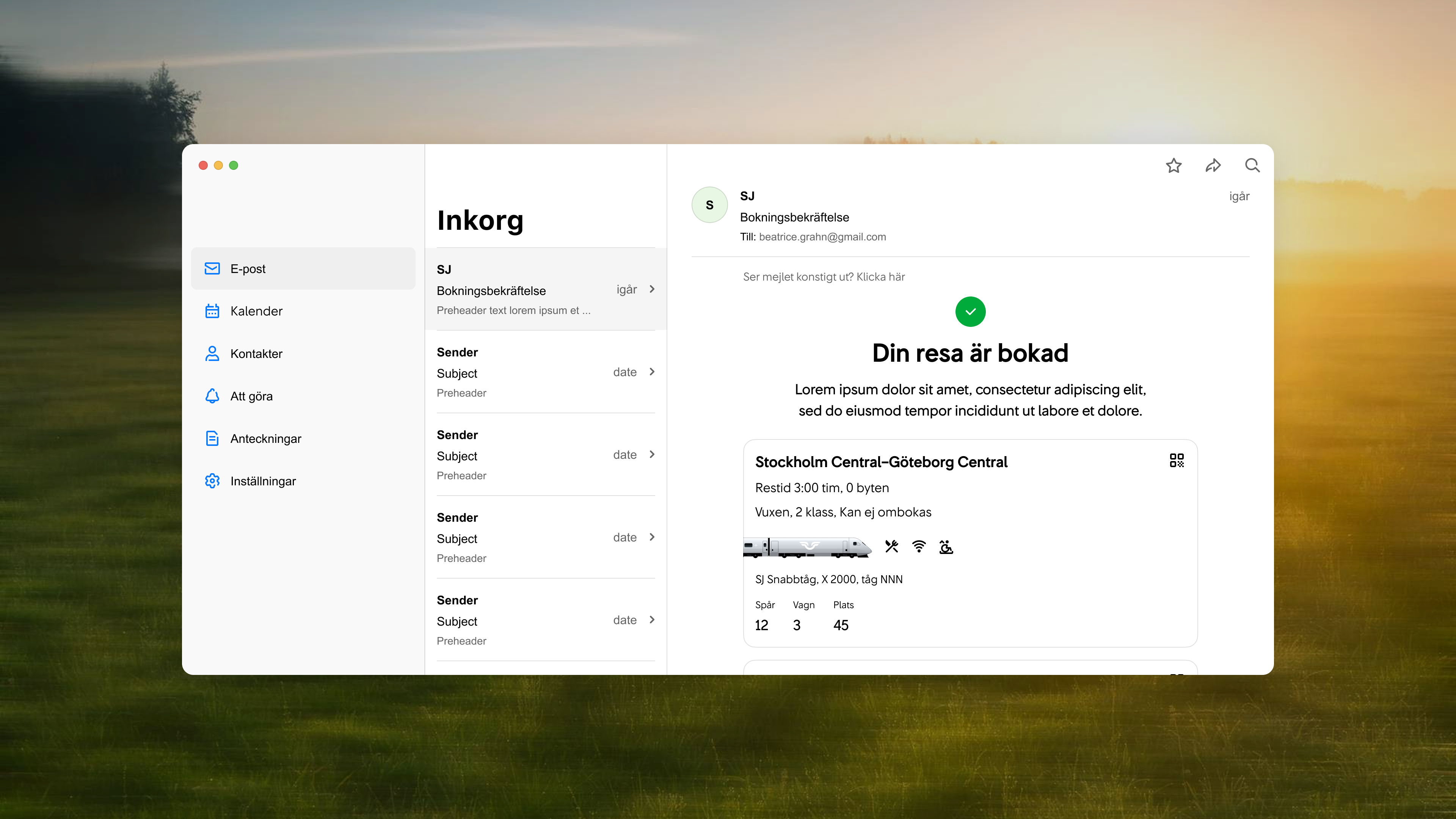 Exempel på html-mejl