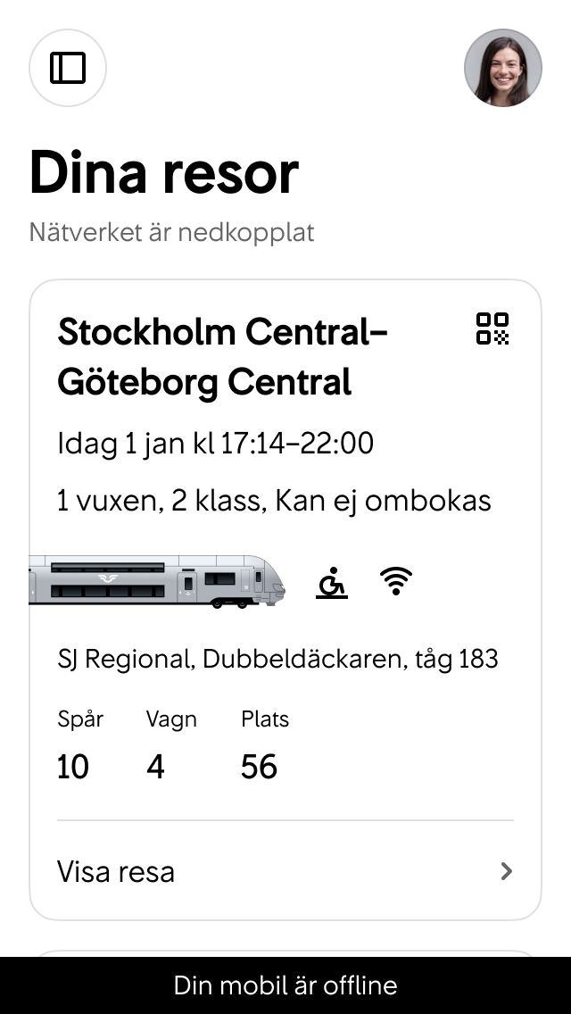 Sen visar vi ett systemmeddelande.