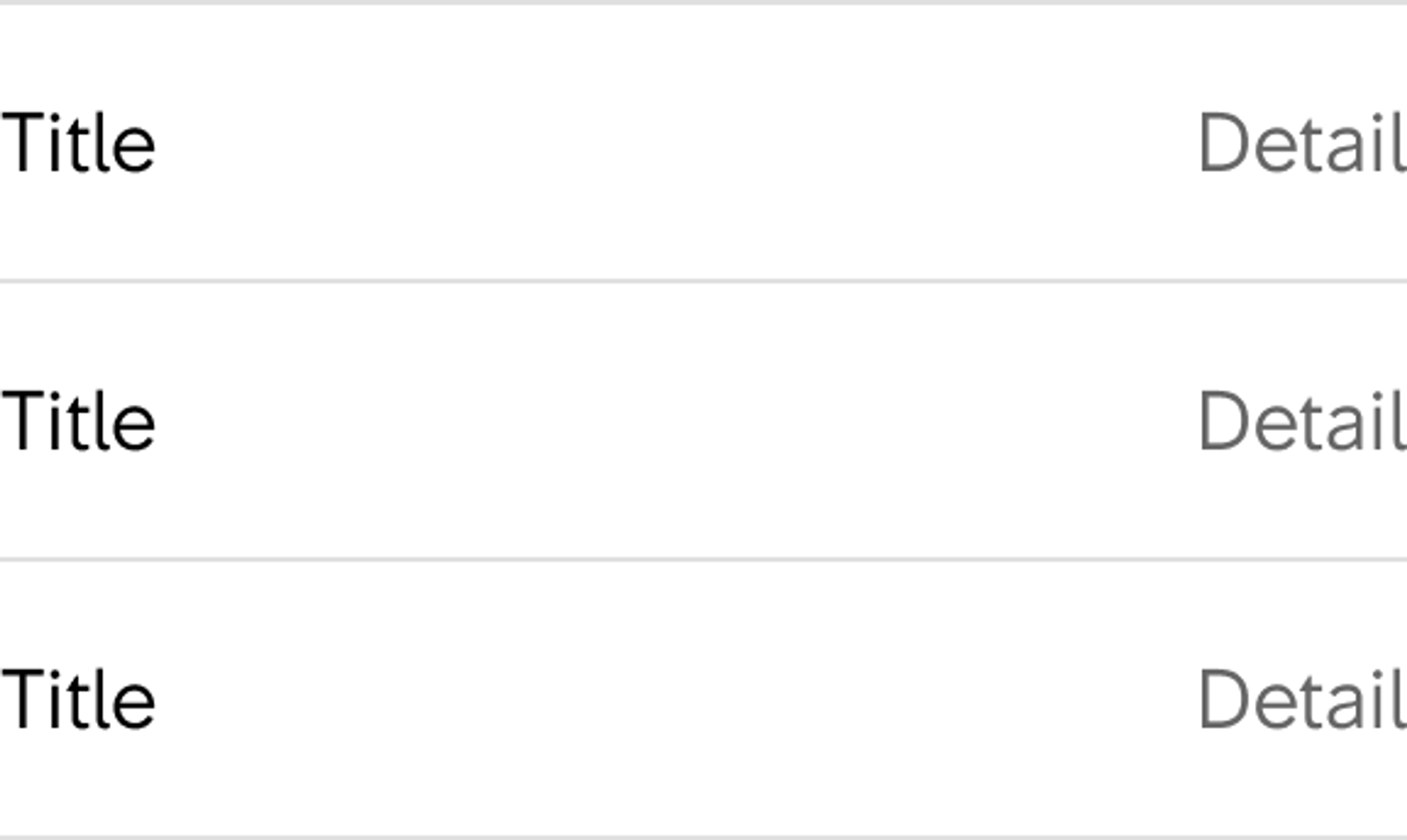 List with detail: Text