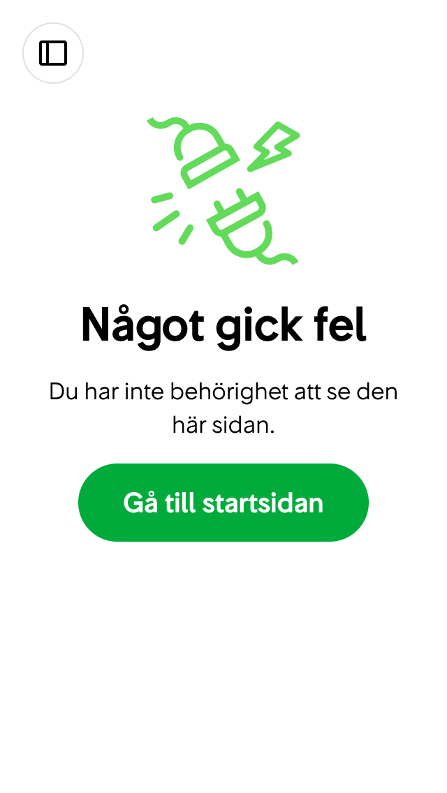 Användaren har inte behörighet att se sidan.