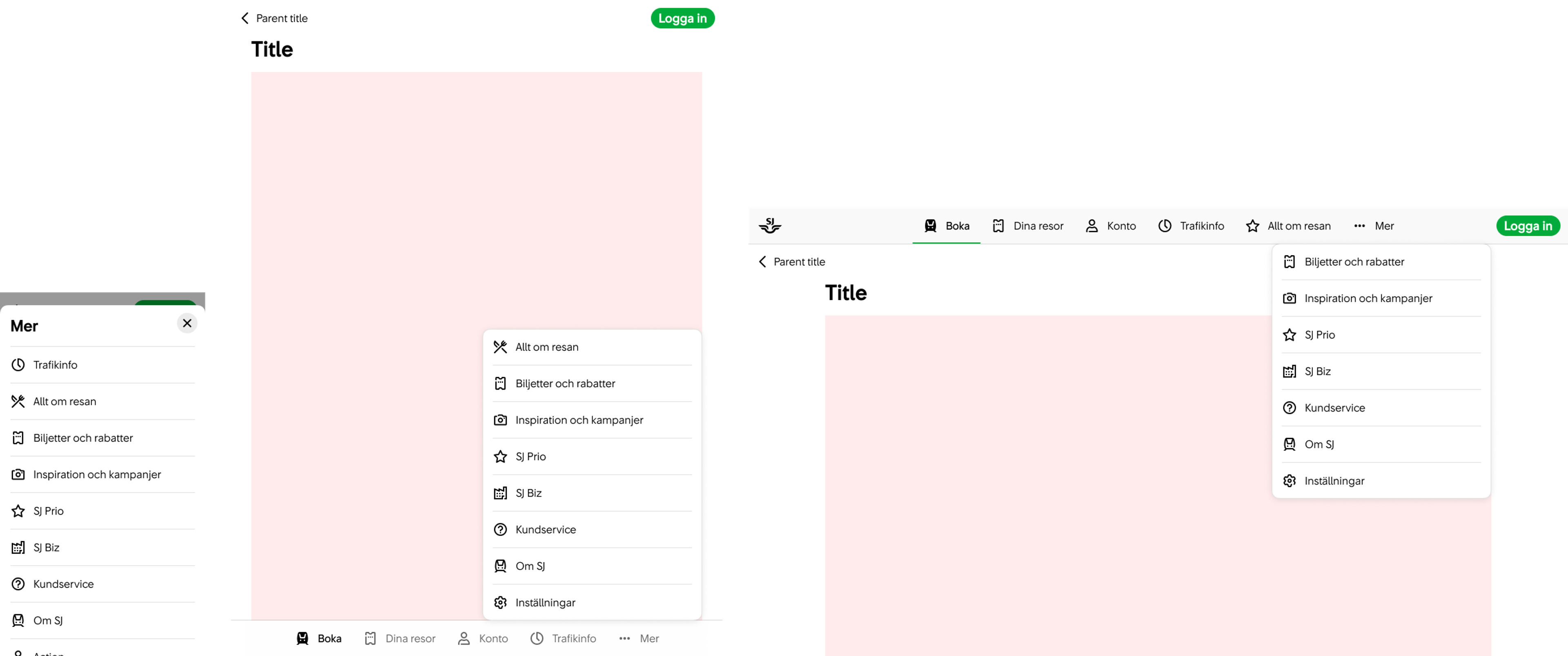 Navigation Bar – Overflow menu