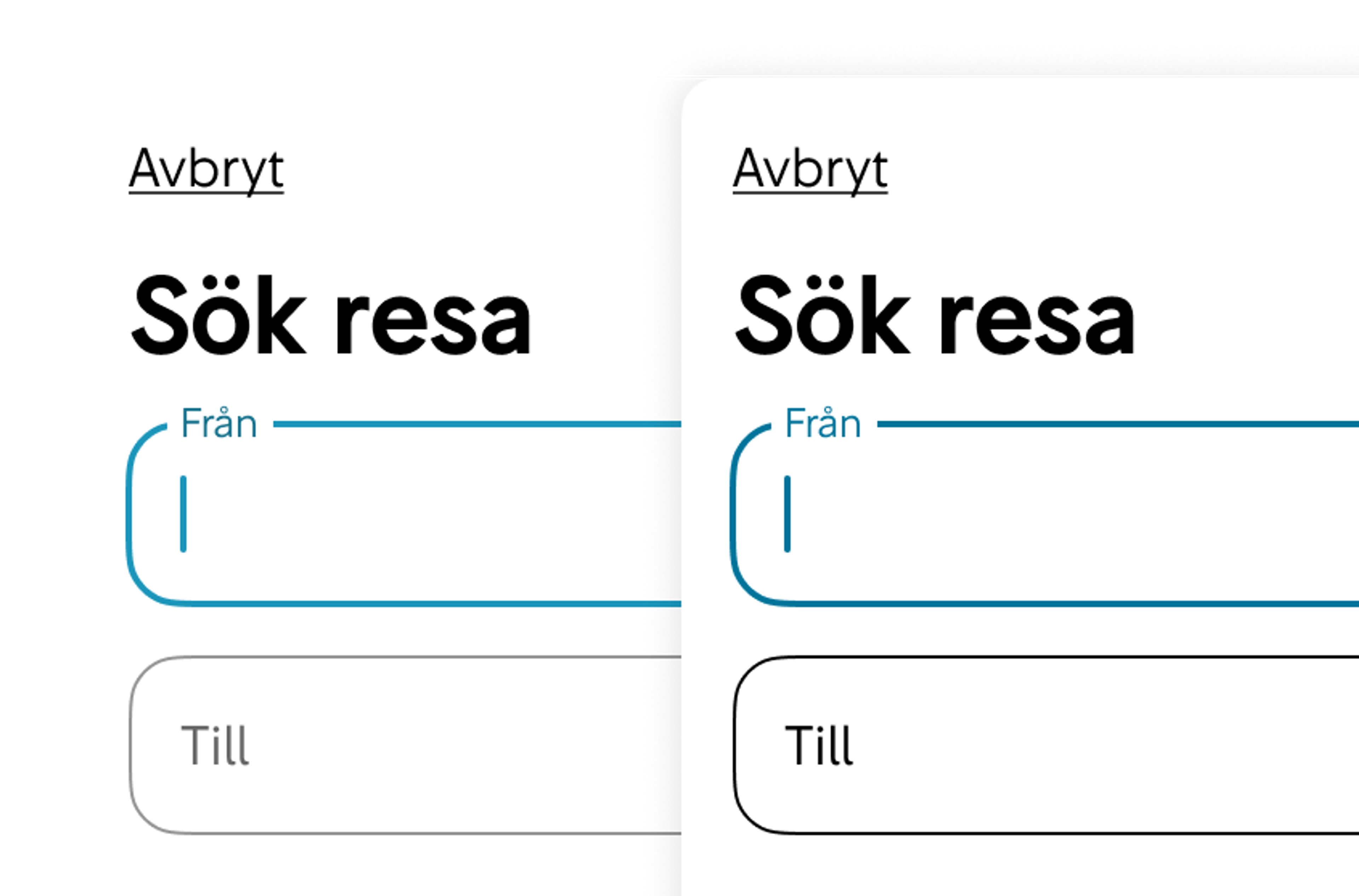 Alla komponenter har stöd för högkontrastläge i Windows (forced-colors: active).